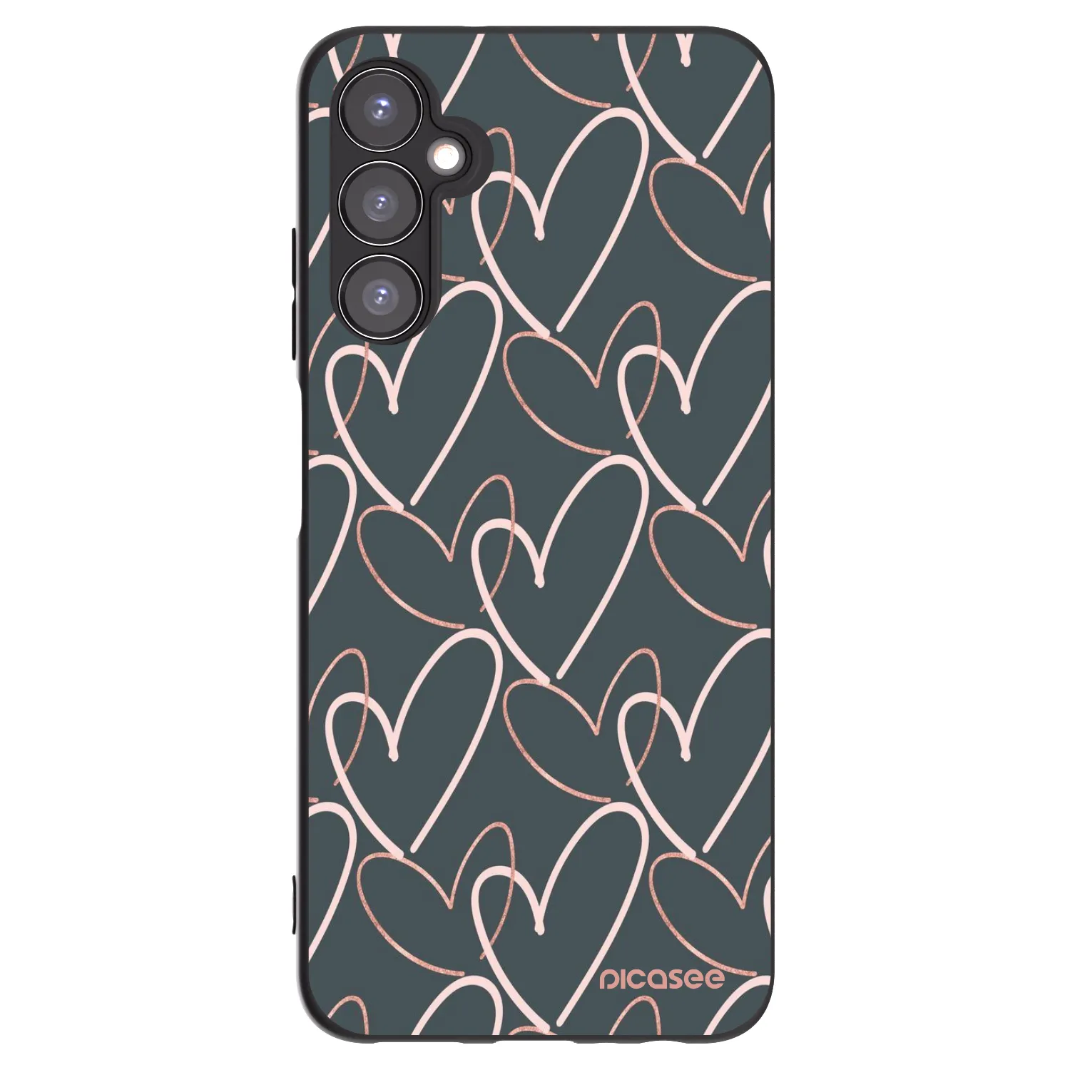 Picasee silikonowe czarne etui na Samsung Galaxy A05s A057G - Lots of love