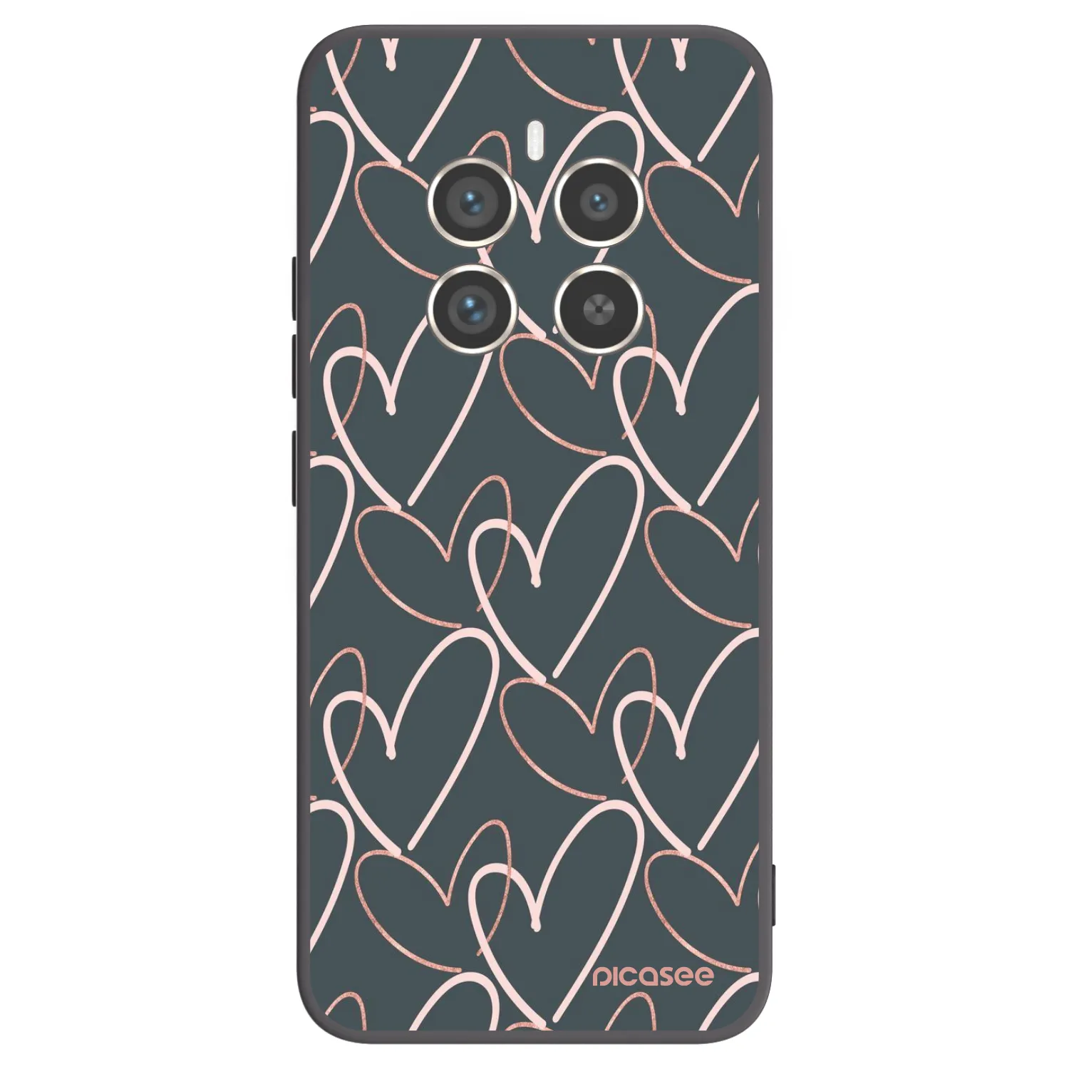 Picasee silikonowe czarne etui na Realme 12 Pro 5G - Lots of love