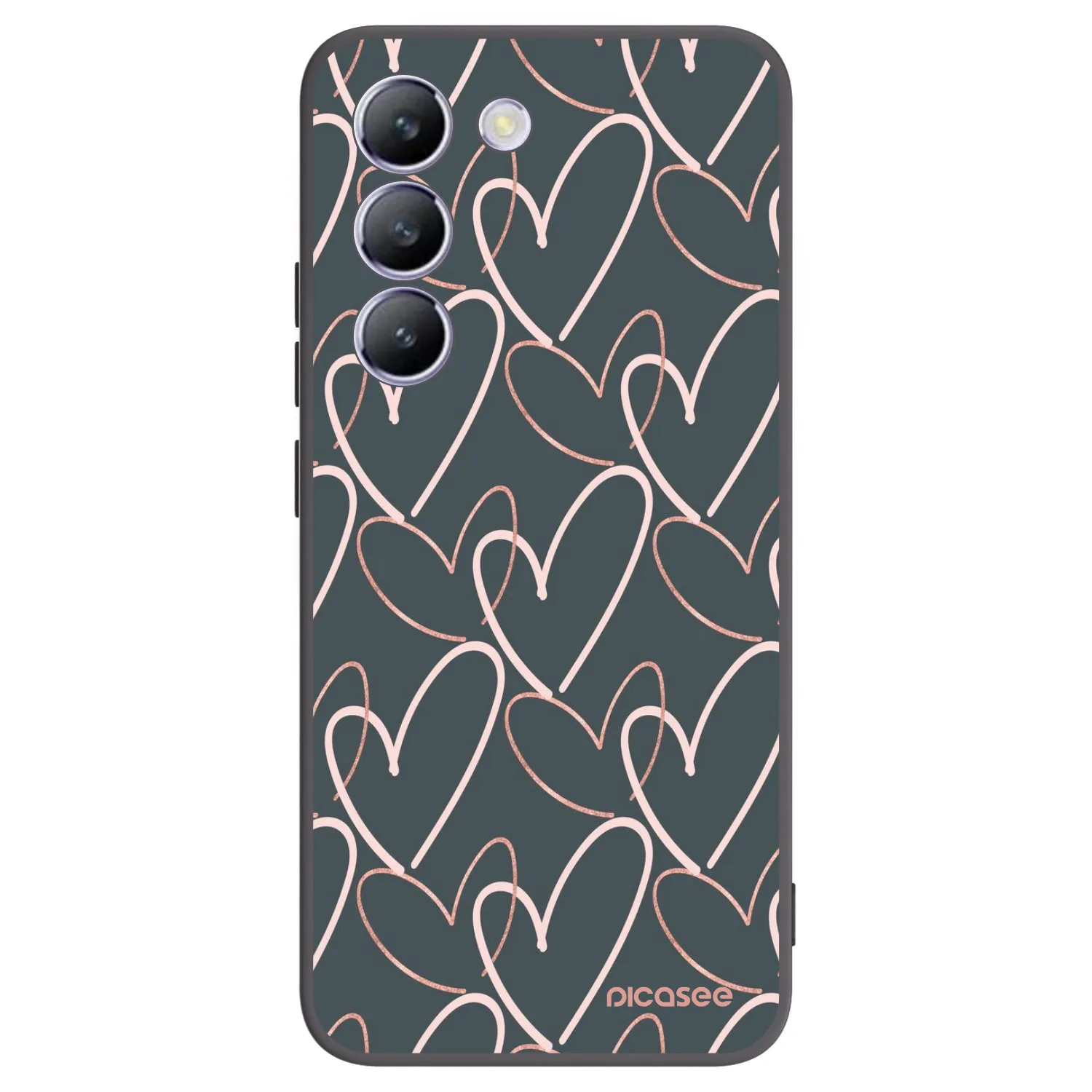 Picasee silikonowe czarne etui na Vivo V40 SE 5G - Lots of love