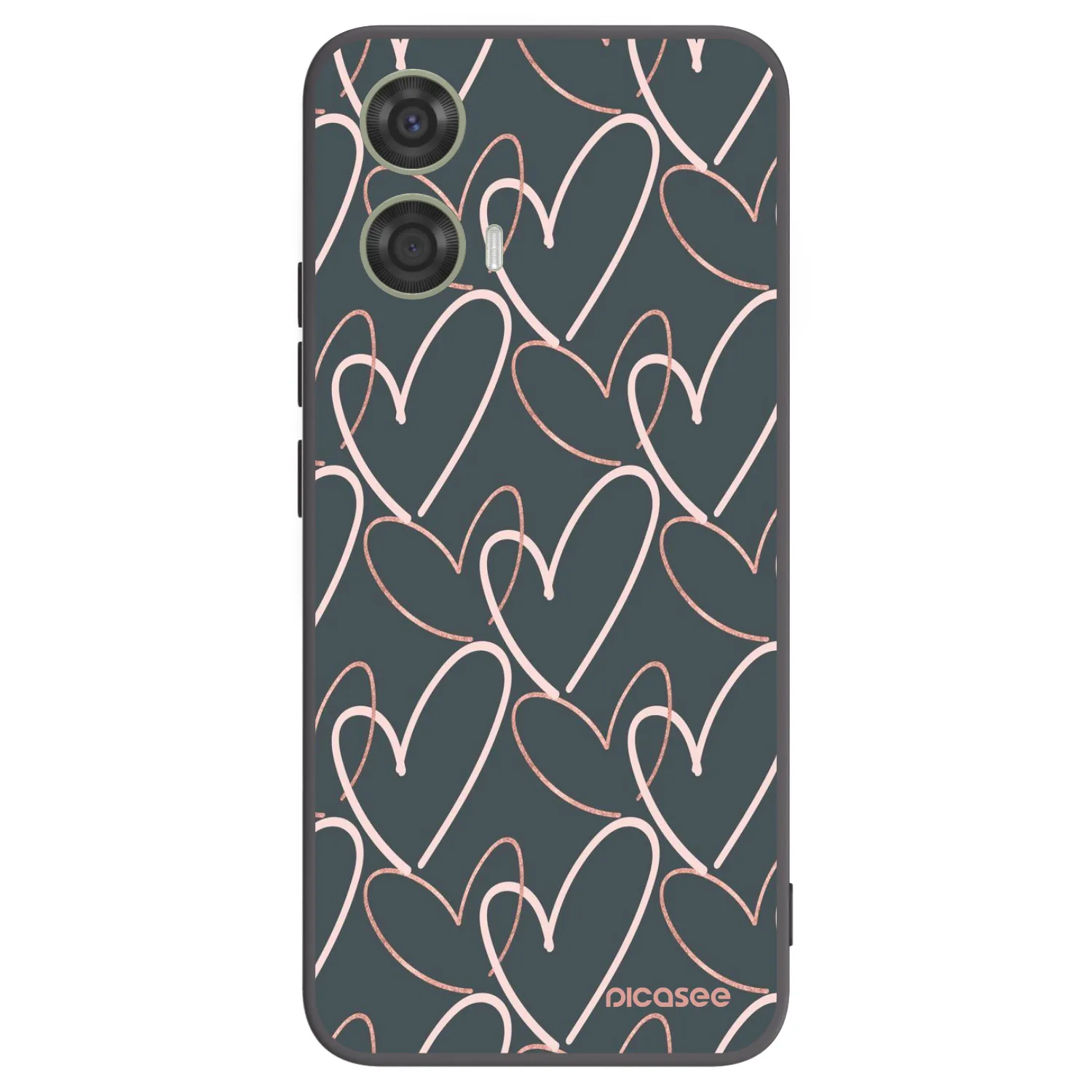 Picasee silikonowe czarne etui na Motorola Moto G24 - Lots of love