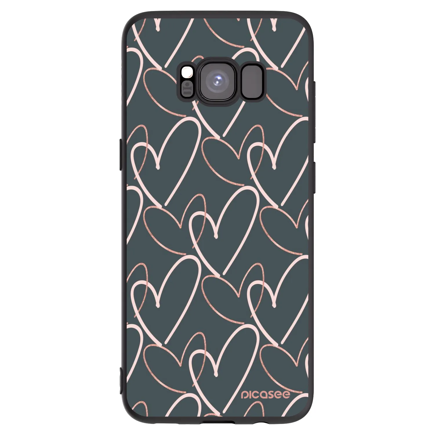 Picasee silikonowe czarne etui na Samsung Galaxy S8 G950F - Lots of love