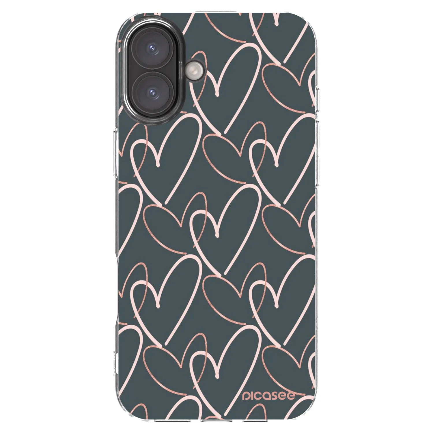 Picasee silikonowe przeźroczyste etui na Apple iPhone 16 Plus - Lots of love