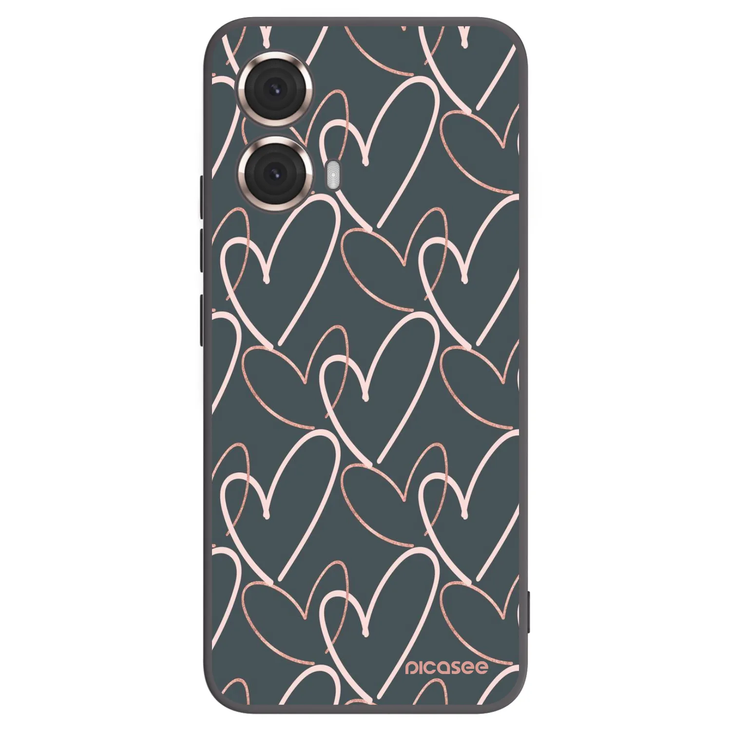 Picasee silikonowe czarne etui na Motorola Moto G85 - Lots of love