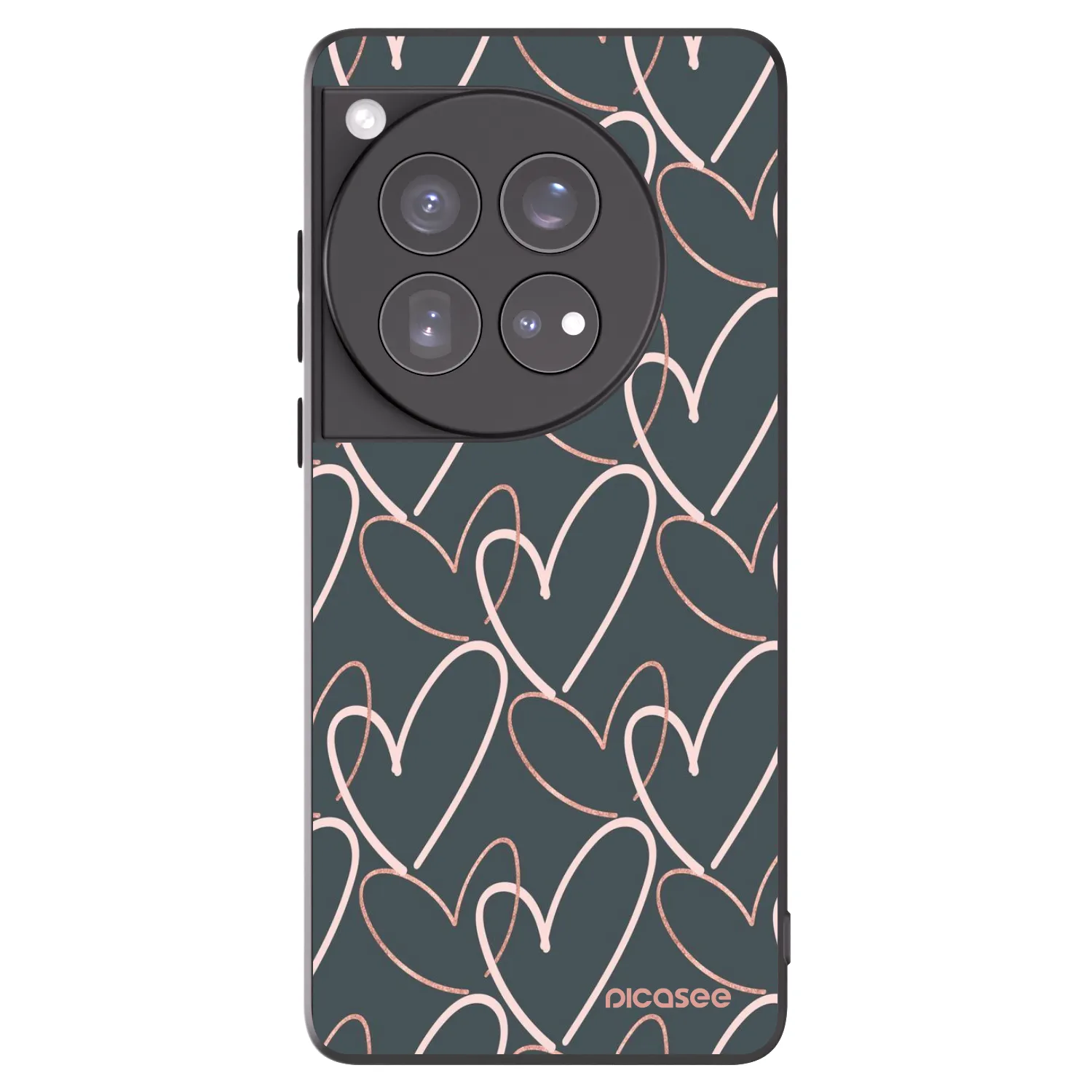 Picasee silikonowe czarne etui na OnePlus 12 5G - Lots of love