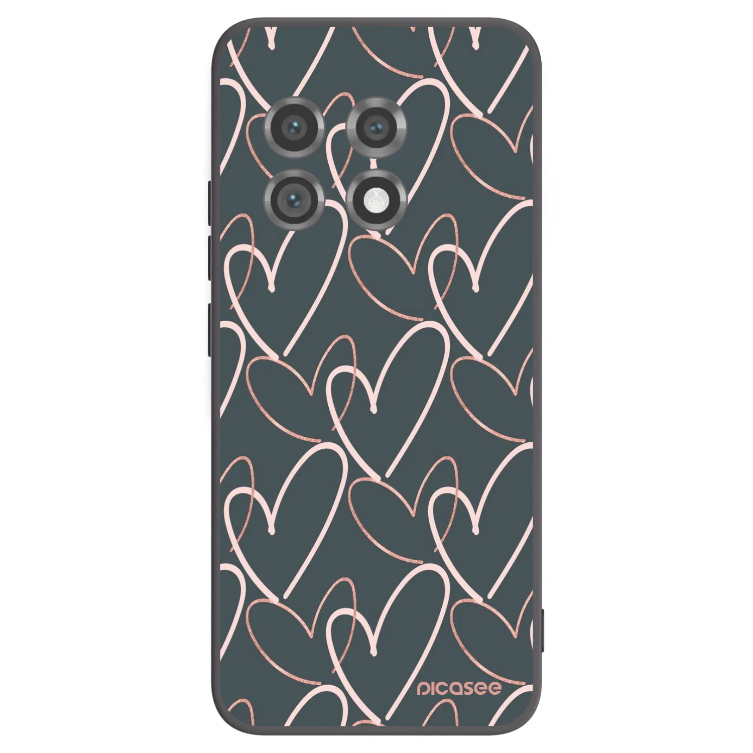 Picasee silikonowe czarne etui na OnePlus 11 5G - Lots of love