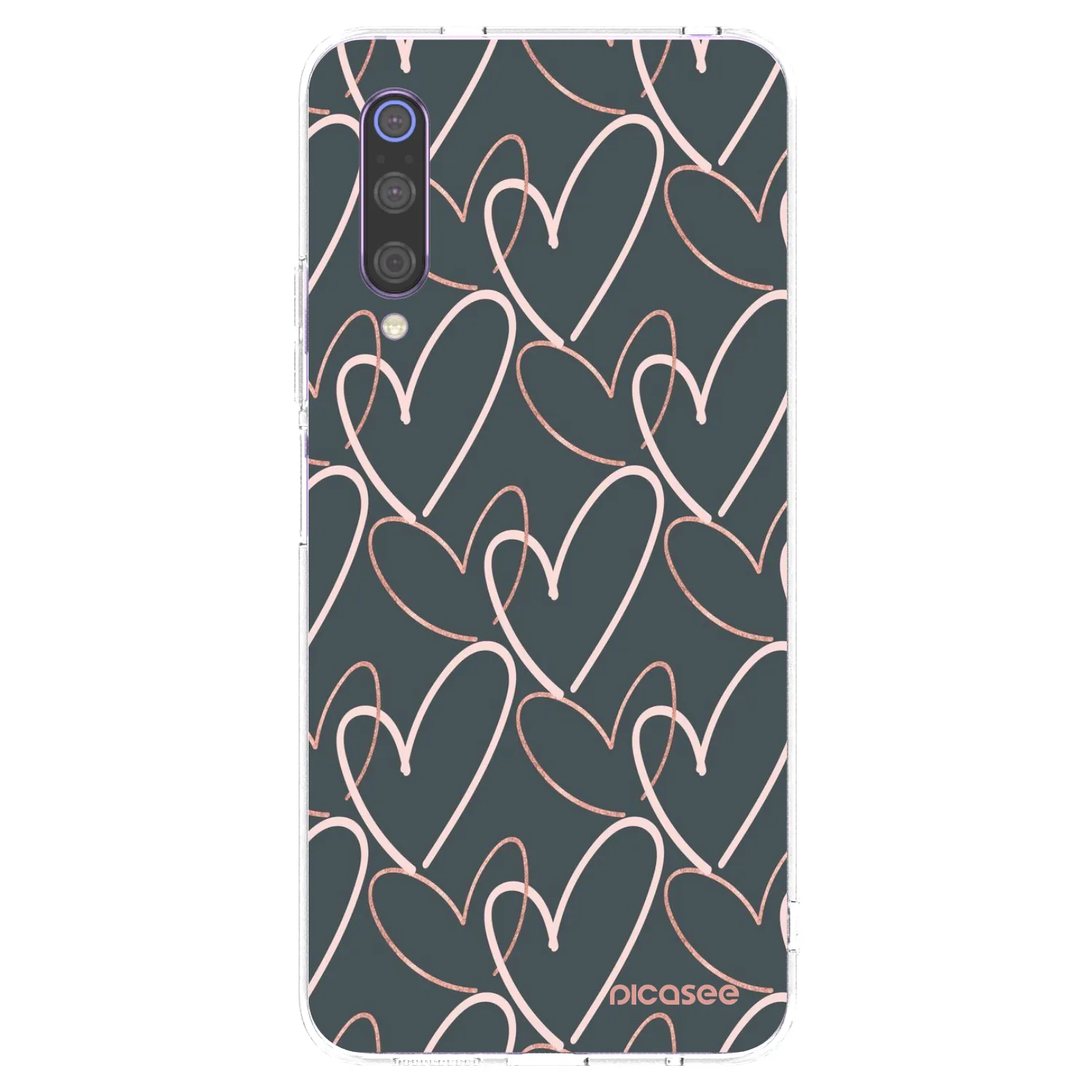 Picasee silikonowe przeźroczyste etui na Xiaomi Mi 9 - Lots of love