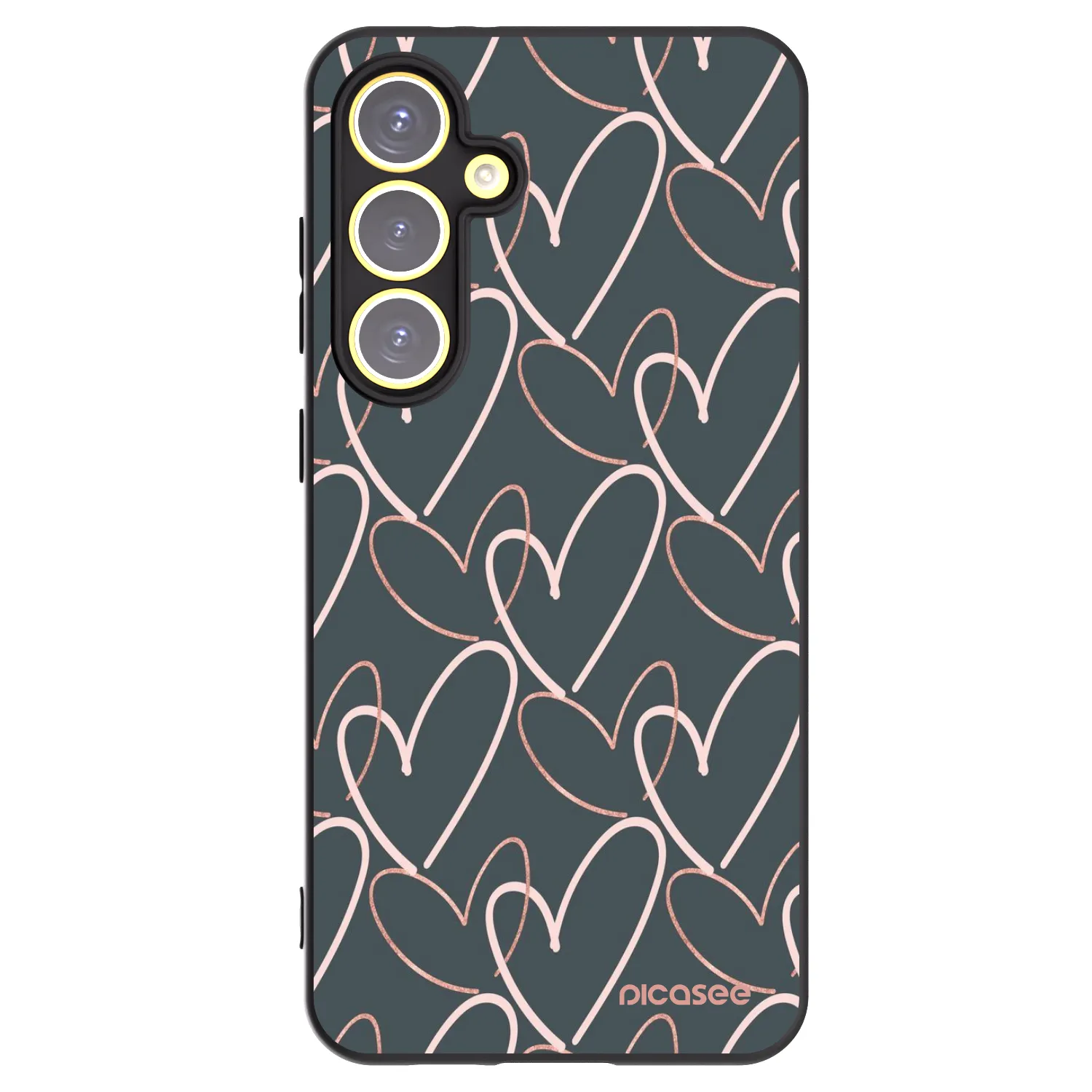 Picasee silikonowe czarne etui na Samsung Galaxy S24 FE S721B - Lots of love