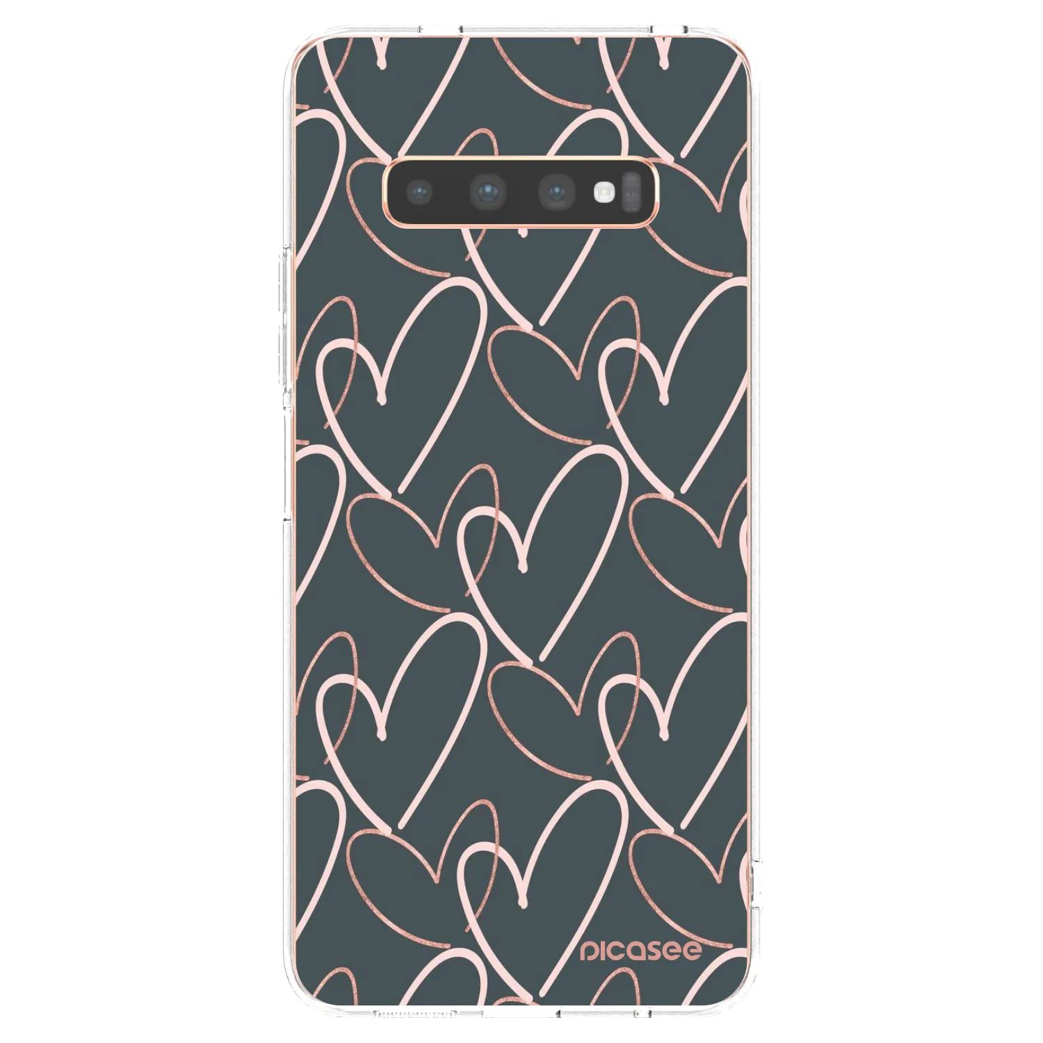 Picasee silikonowe przeźroczyste etui na Samsung Galaxy S10 Plus G975 - Lots of love