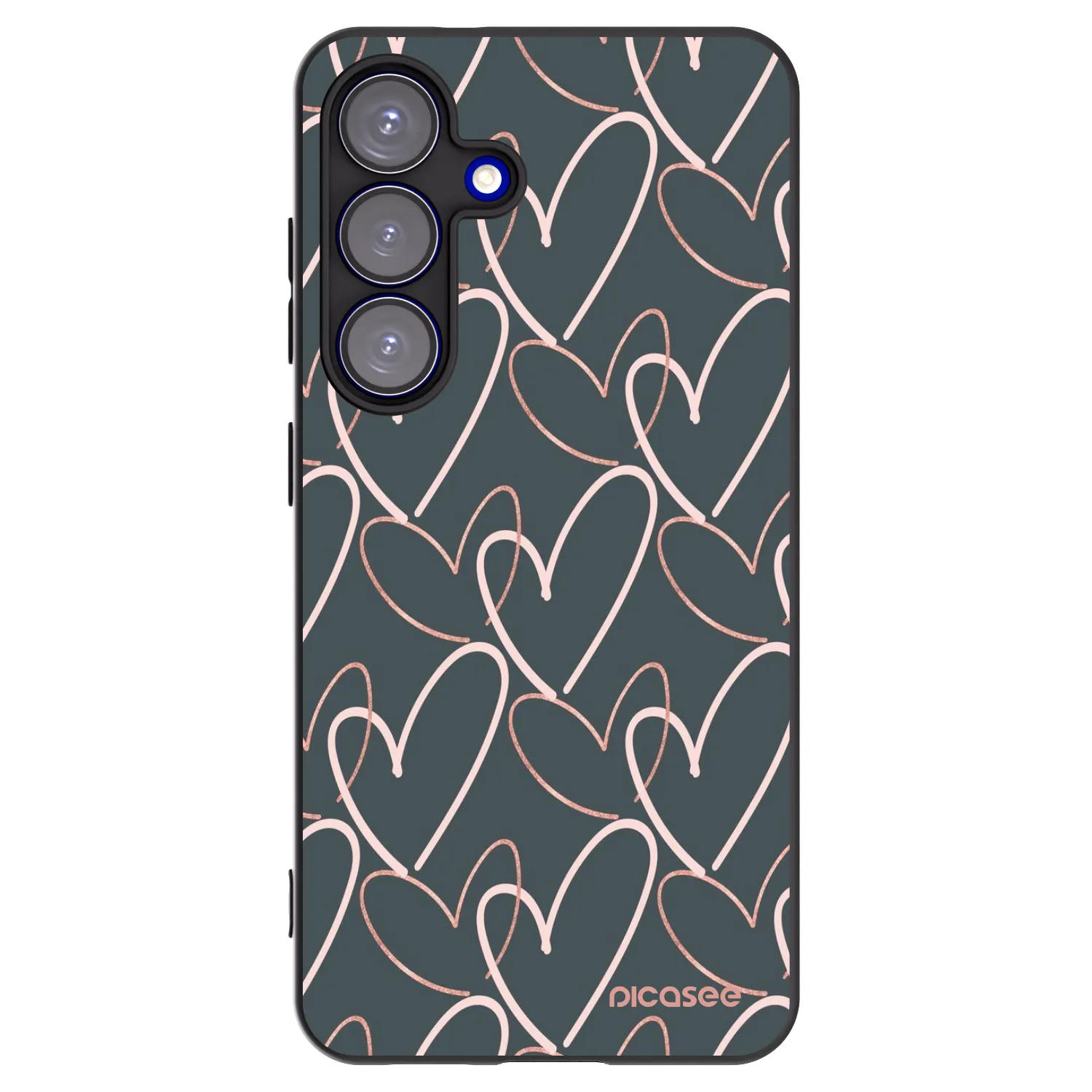 Picasee silikonowe czarne etui na Samsung Galaxy S25 5G - Lots of love