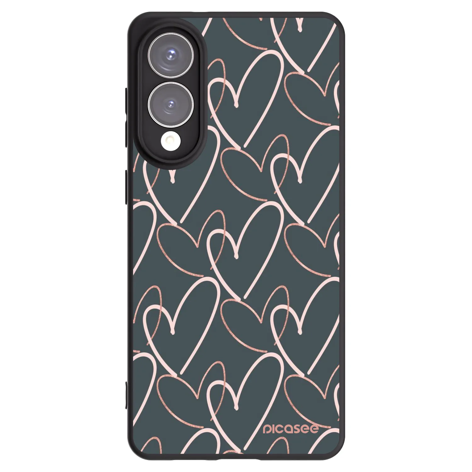 Picasee silikonowe czarne etui na Samsung Galaxy S25 Edge 5G - Lots of love