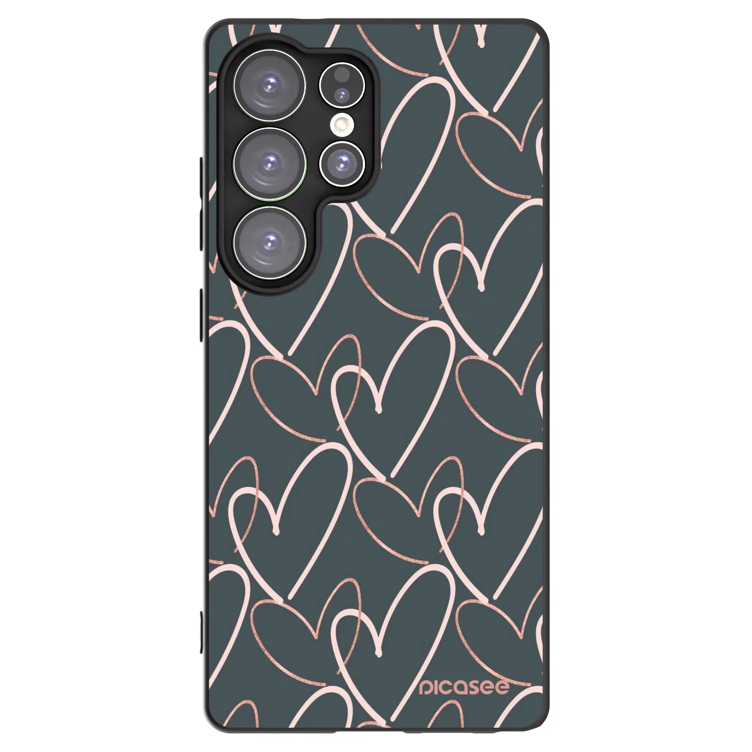 Picasee silikonowe czarne etui na Samsung Galaxy S25 Ultra 5G - Lots of love