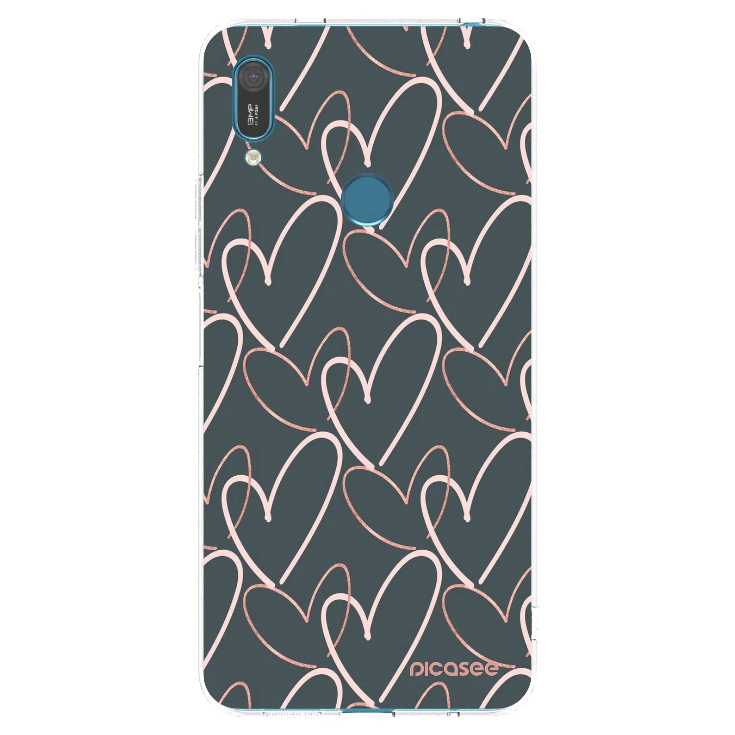 Picasee silikonowe przeźroczyste etui na Huawei Y7 2019 - Lots of love