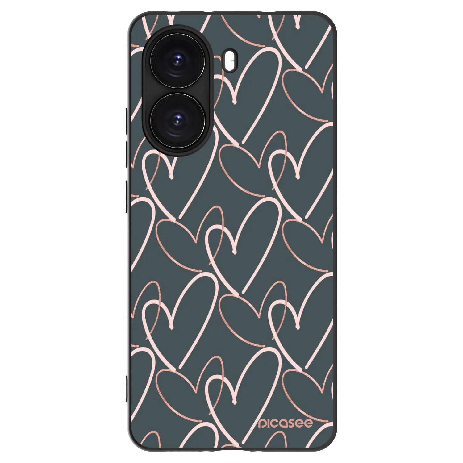 Picasee silikonowe czarne etui na Xiaomi Poco X7 Pro 5G - Lots of love