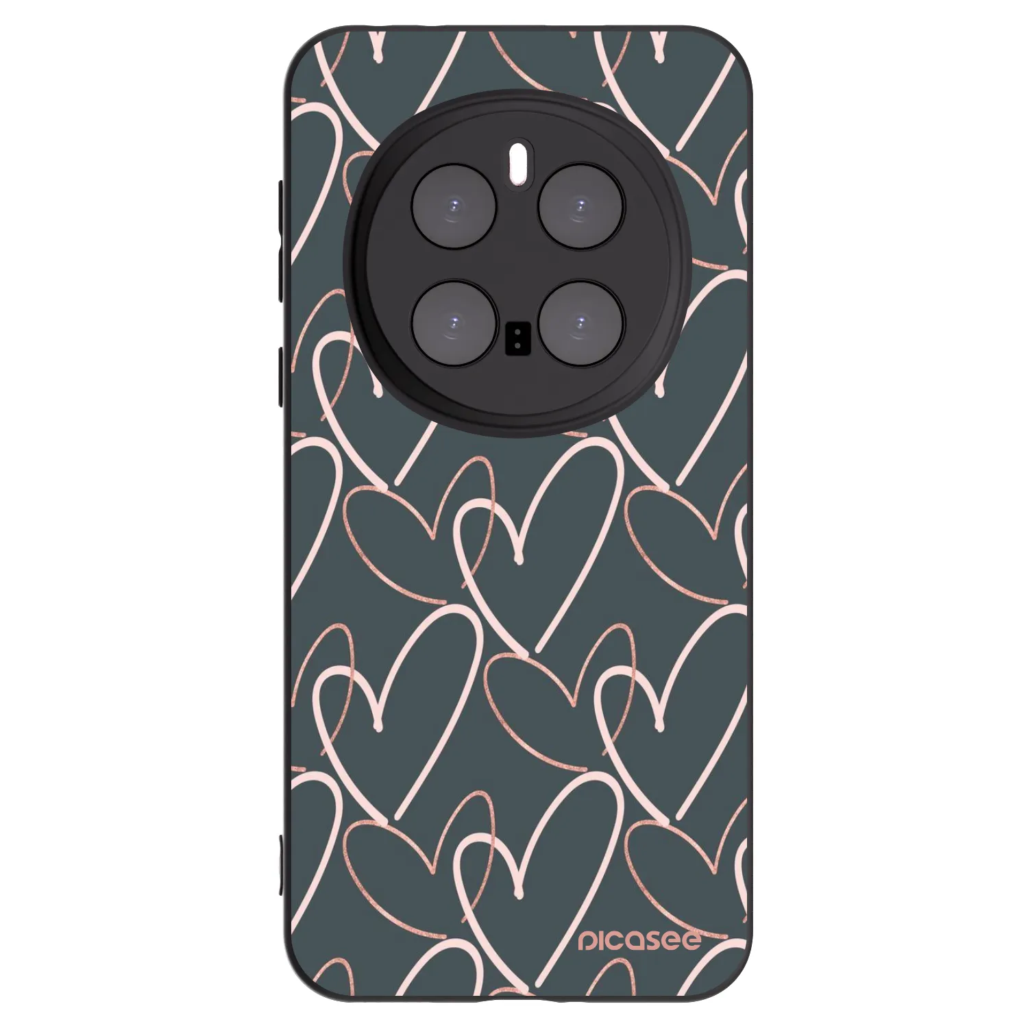 Picasee silikonowe czarne etui na Honor Magic7 Pro 5G - Lots of love