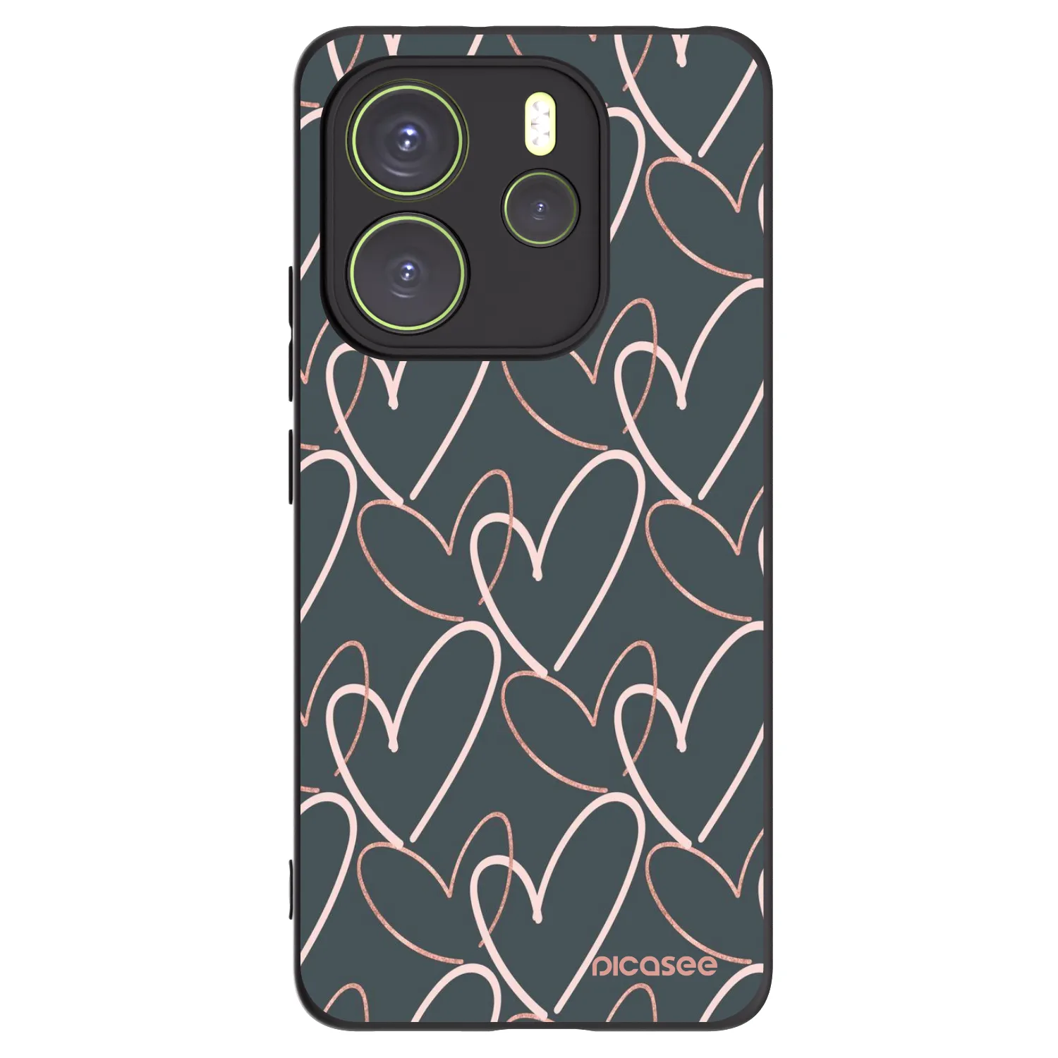 Picasee silikonowe czarne etui na Xiaomi Redmi Note 14 4G - Lots of love