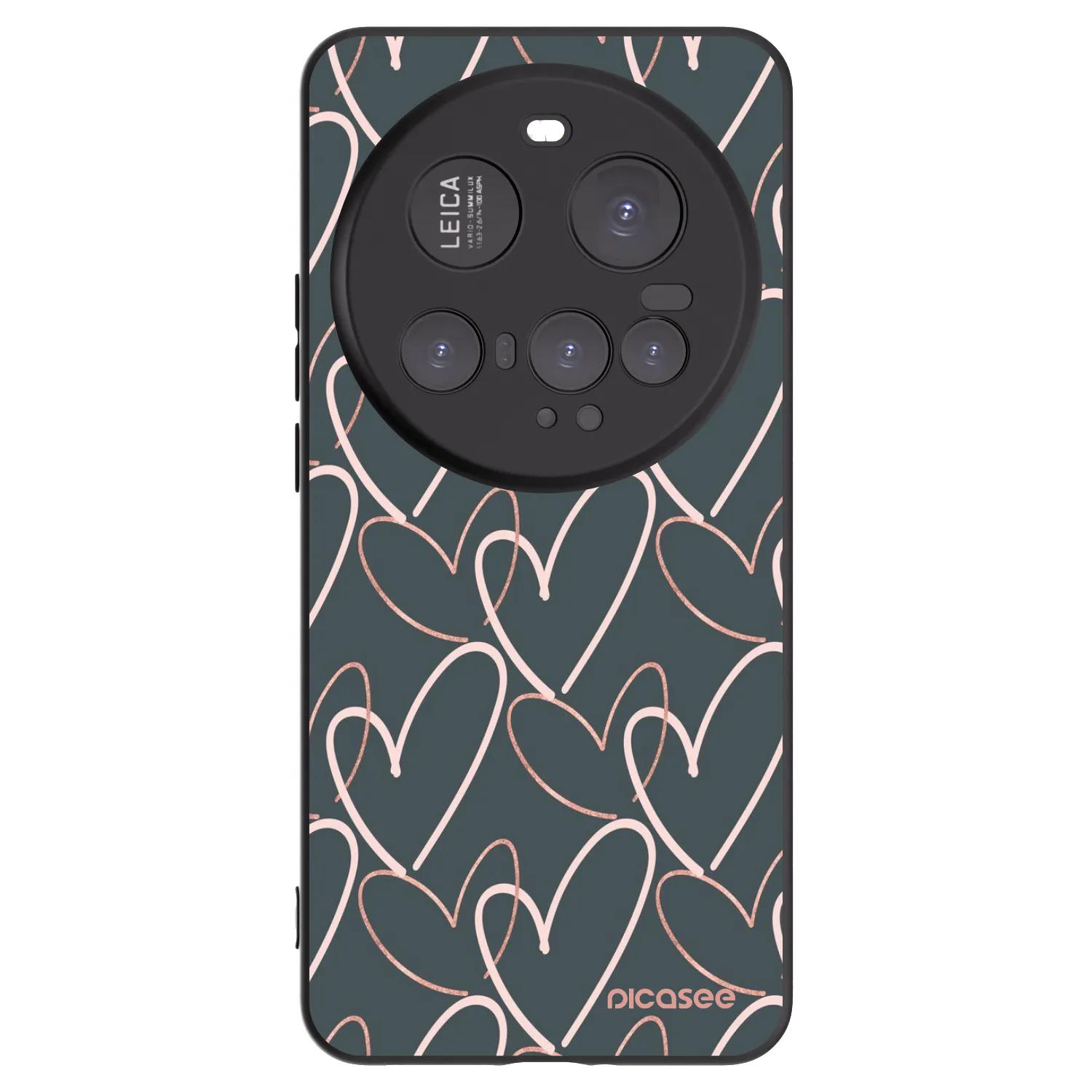 Picasee silikonowe czarne etui na Xiaomi 15 Ultra - Lots of love