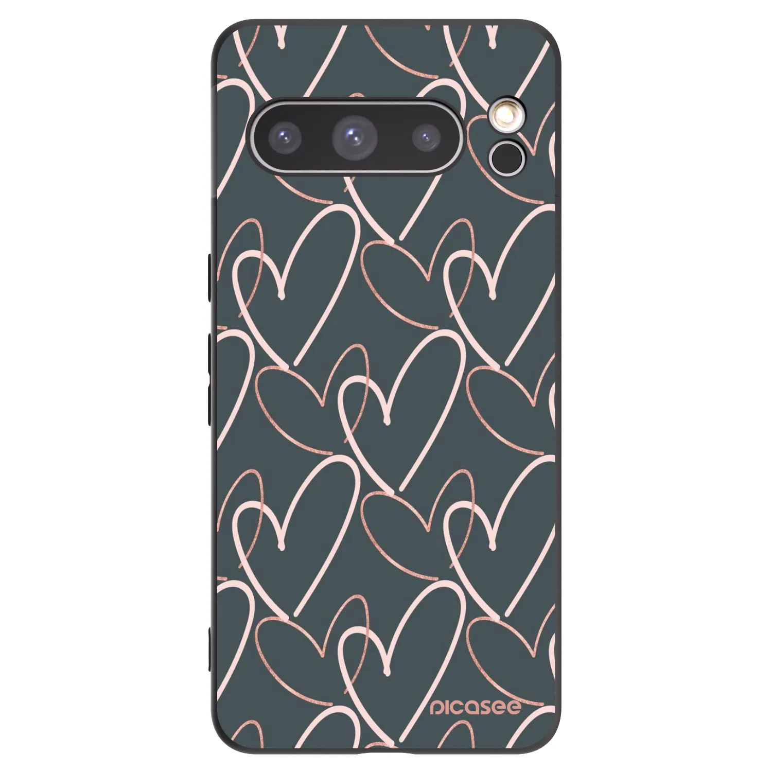 Picasee silikonowe czarne etui na Google Pixel 8 Pro - Lots of love