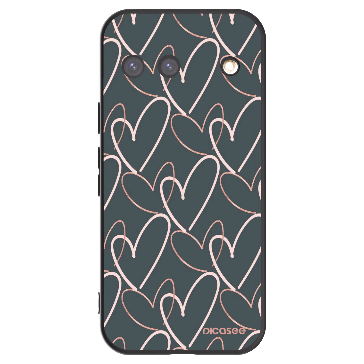 Picasee silikonowe czarne etui na Google Pixel 9 - Lots of love