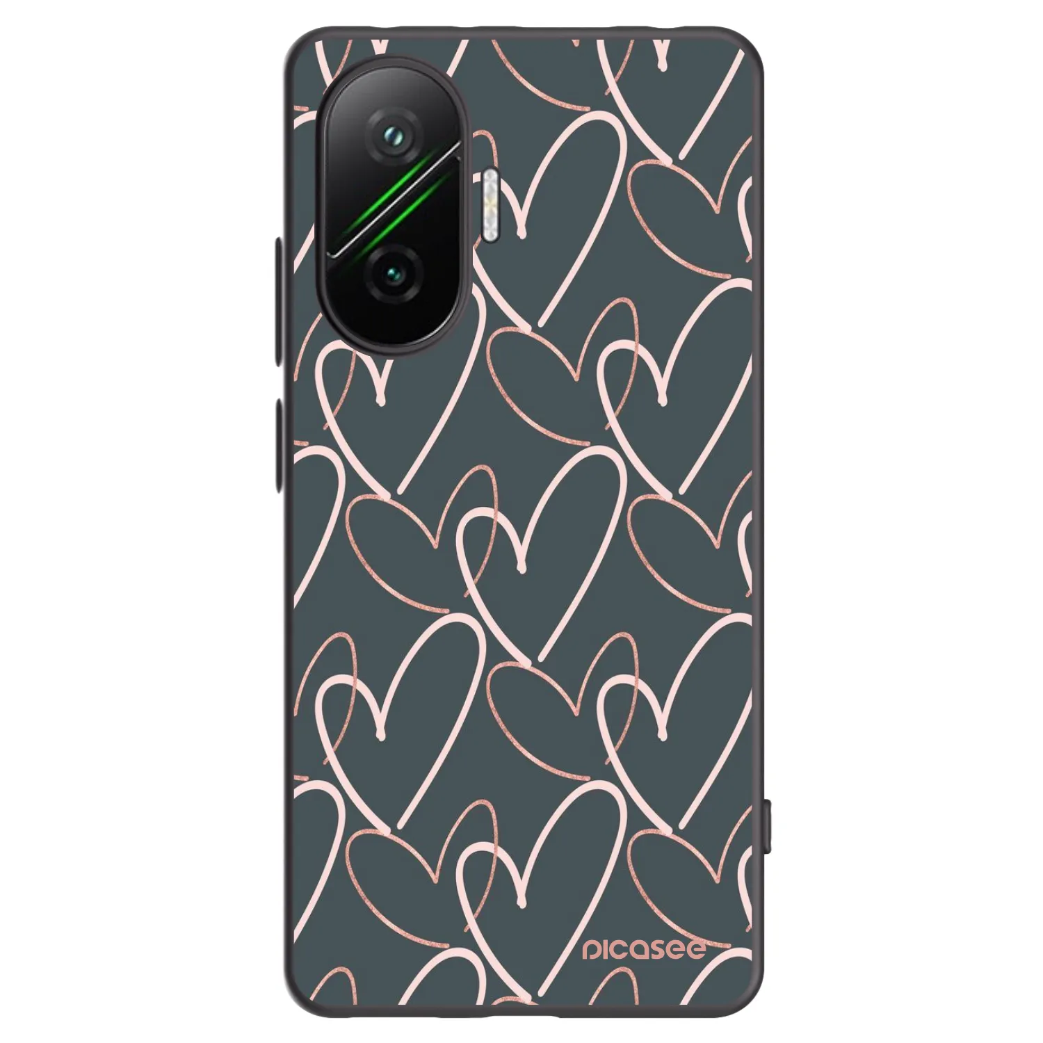 Picasee silikonowe czarne etui na Xiaomi Poco F7 Pro 5G - Lots of love