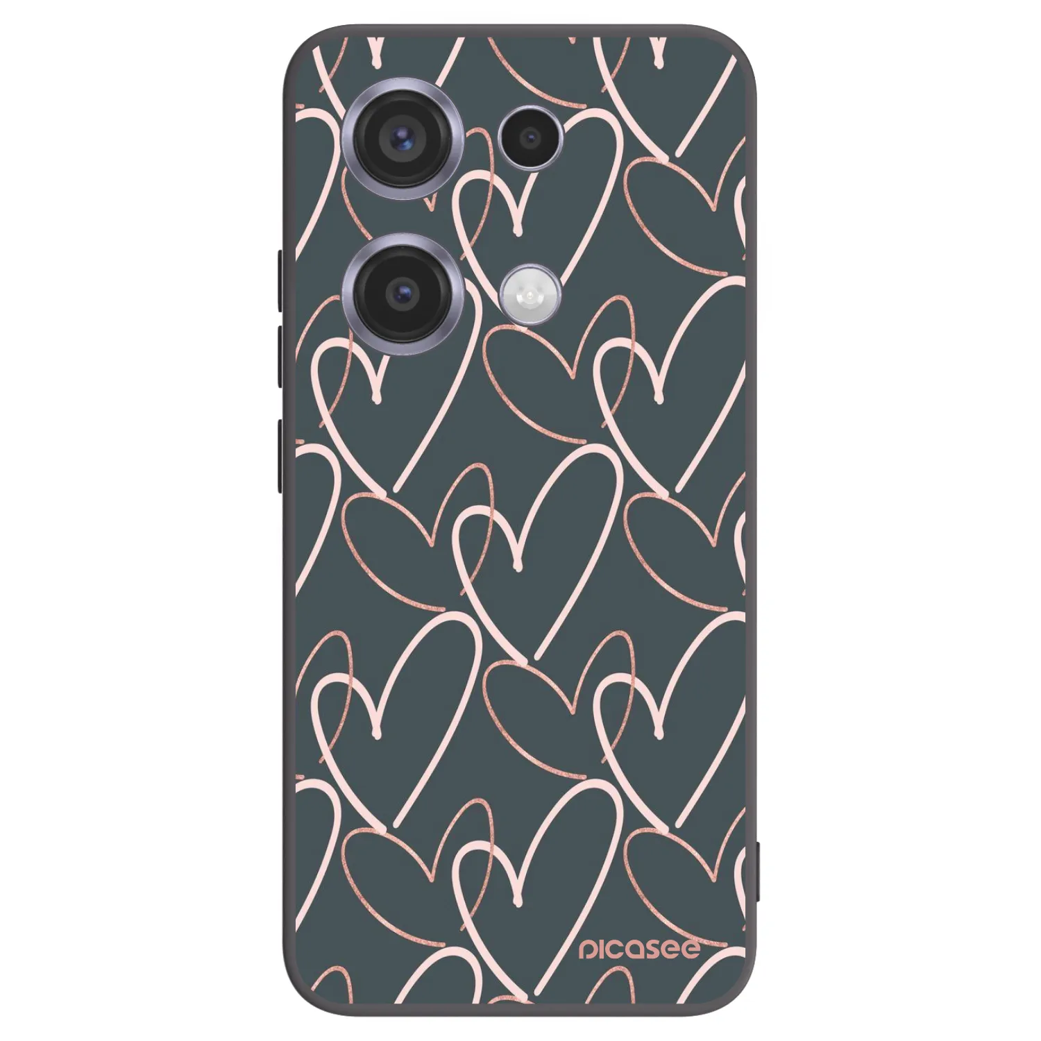 Picasee silikonowe czarne etui na Xiaomi Redmi Note 14S - Lots of love