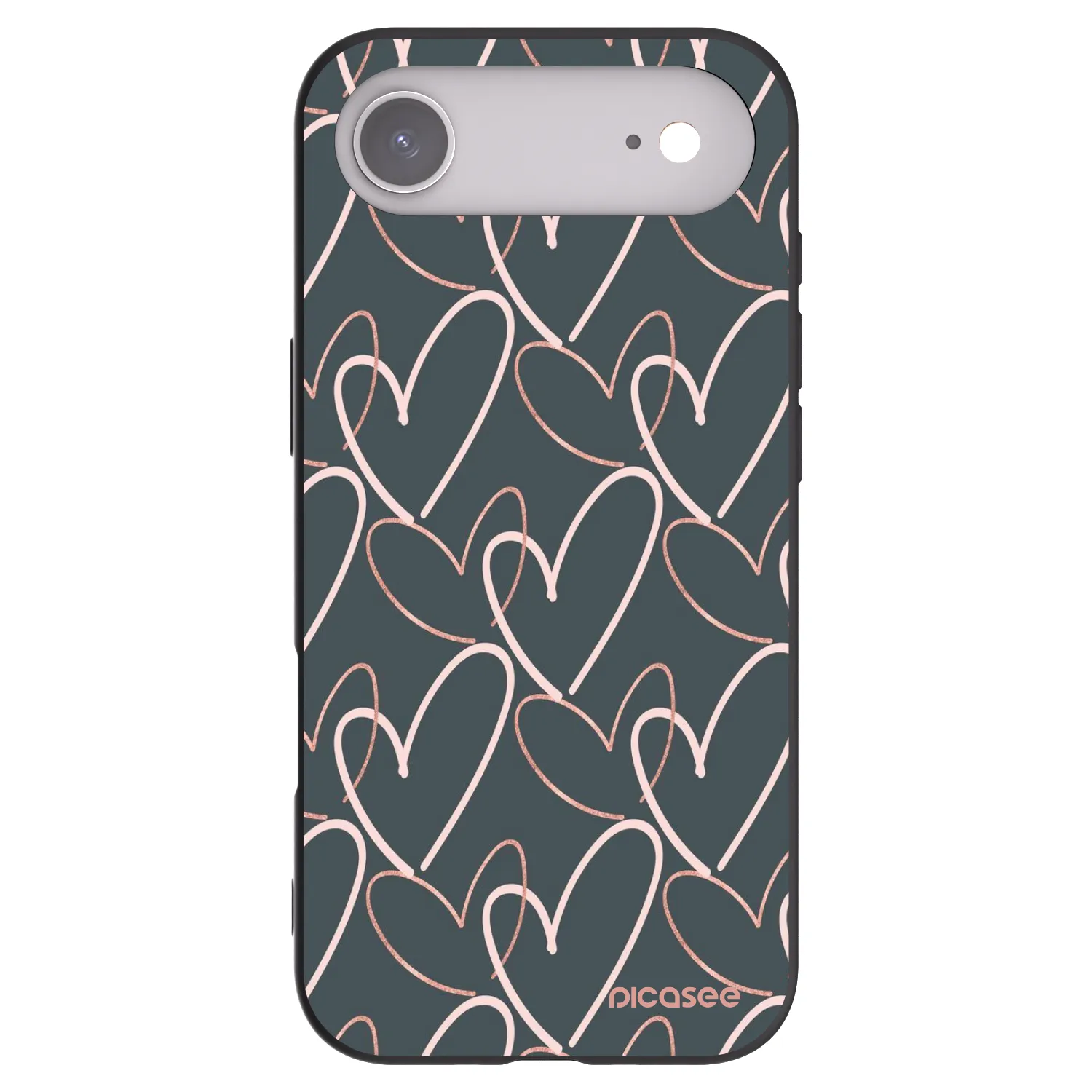 Picasee silikonowe czarne etui na Apple iPhone Air - Lots of love