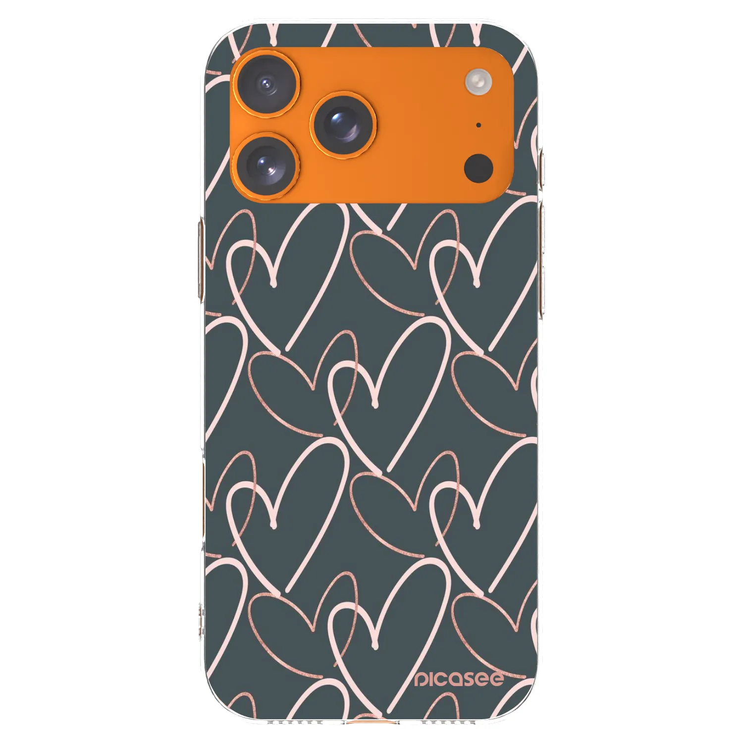 Picasee silikonowe przeźroczyste etui na Apple iPhone 17 Pro Max - Lots of love