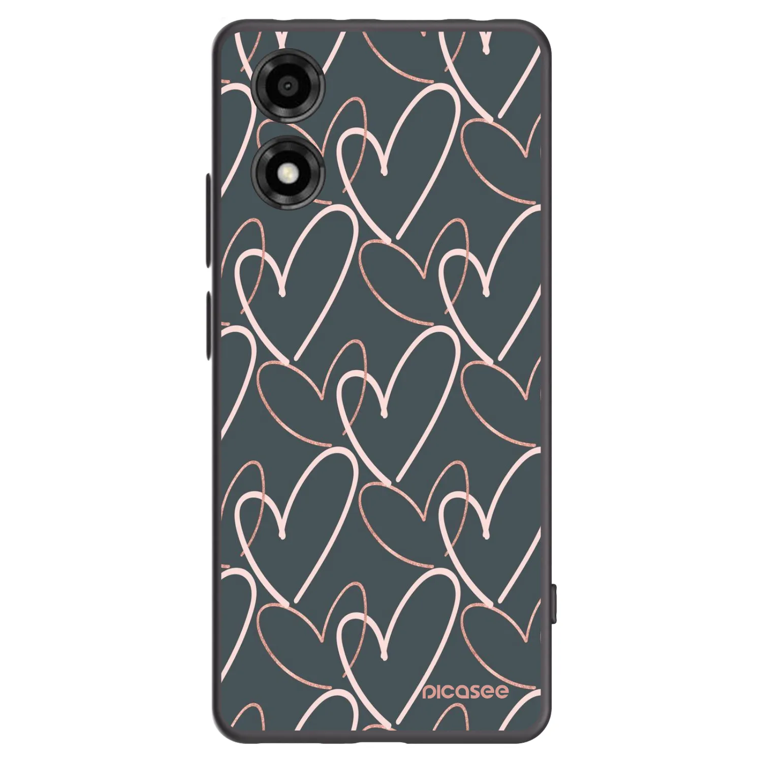 Picasee silikonowe czarne etui na Motorola Moto E14 - Lots of love