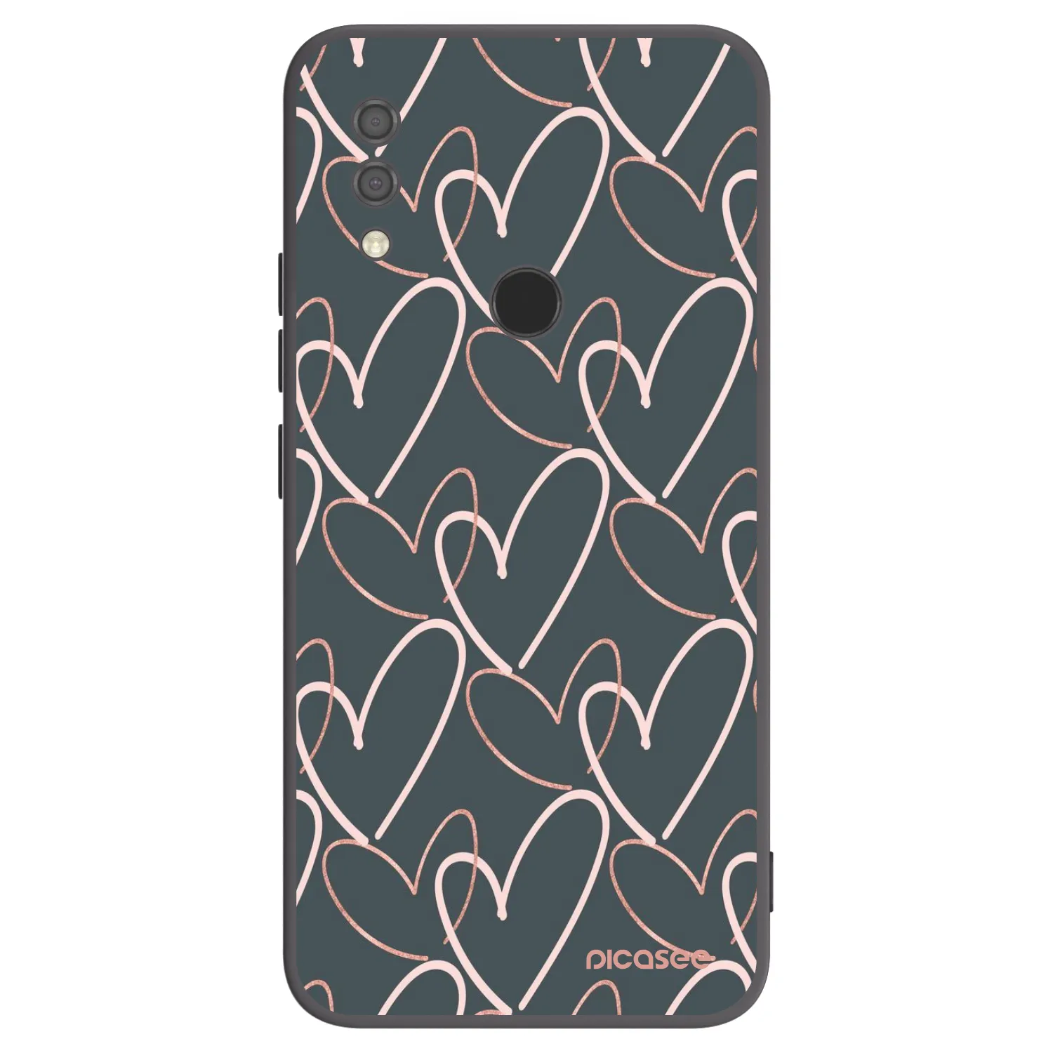 Picasee silikonowe czarne etui na Xiaomi Redmi 7 - Lots of love