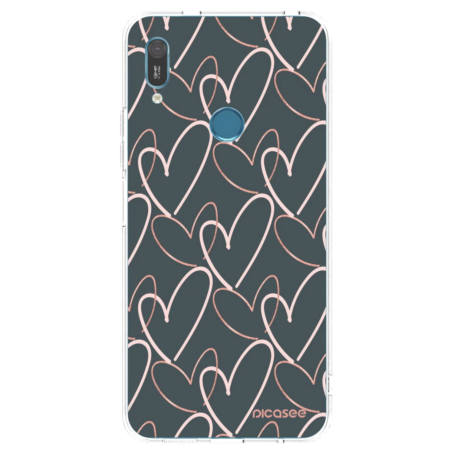 Picasee silikonowe przeźroczyste etui na Huawei Y6 2019 - Lots of love