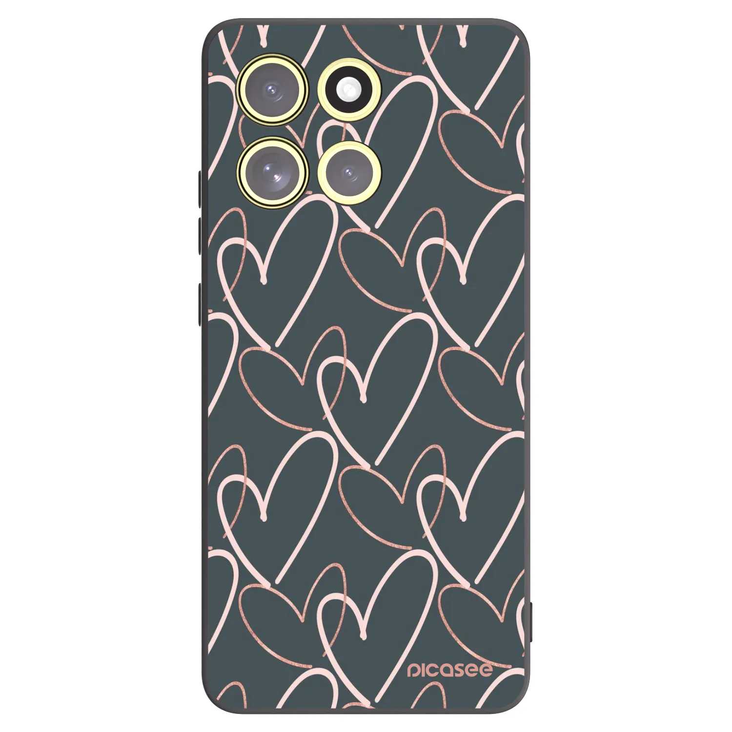Picasee silikonowe czarne etui na Motorola Moto G86 5G - Lots of love