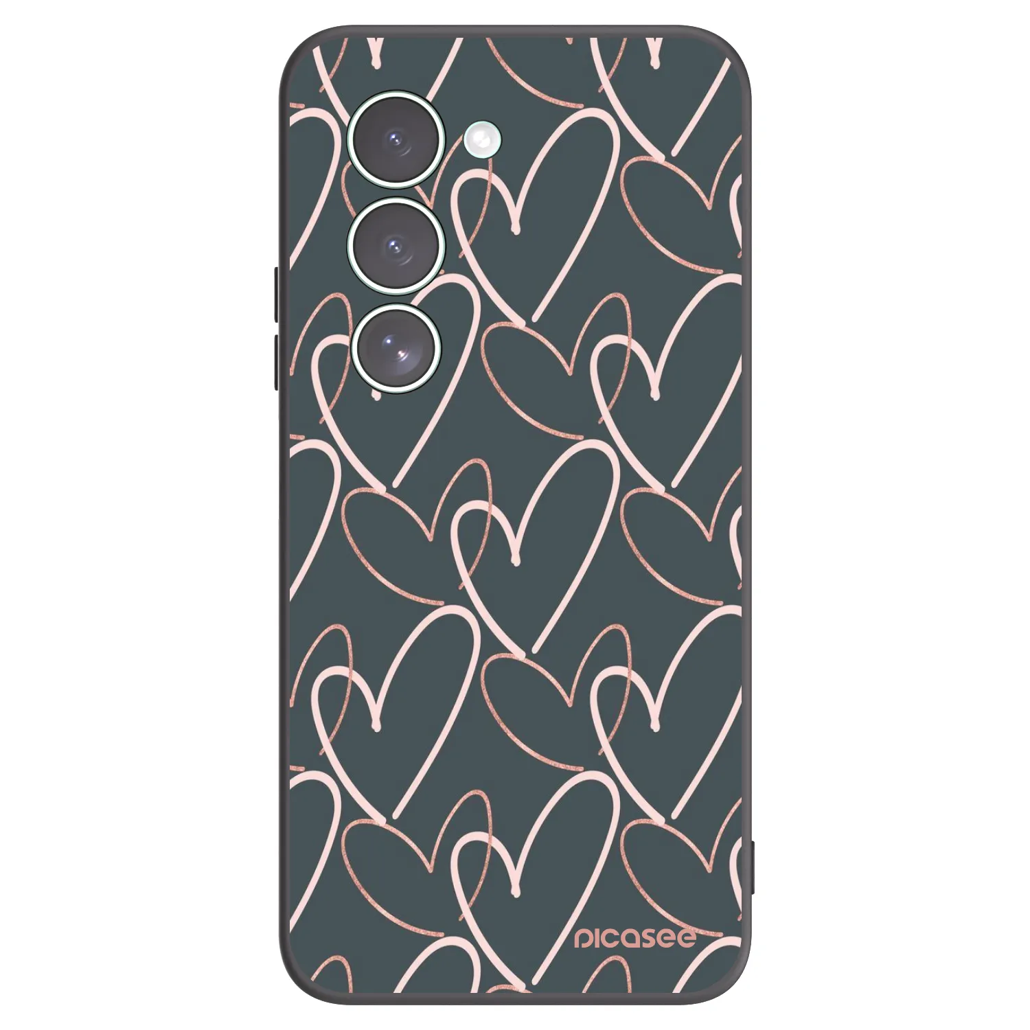 Picasee silikonowe czarne etui na Xiaomi Redmi 15 5G - Lots of love