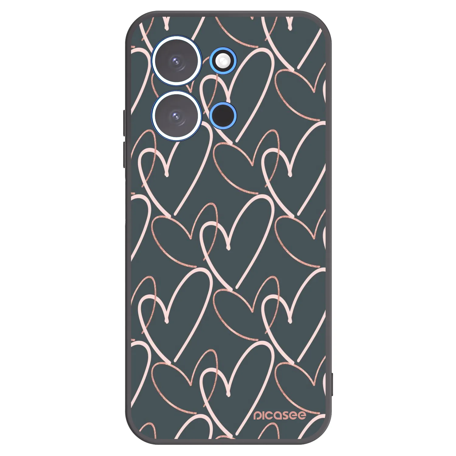 Picasee silikonowe czarne etui na Xiaomi Redmi 15C 4G - Lots of love