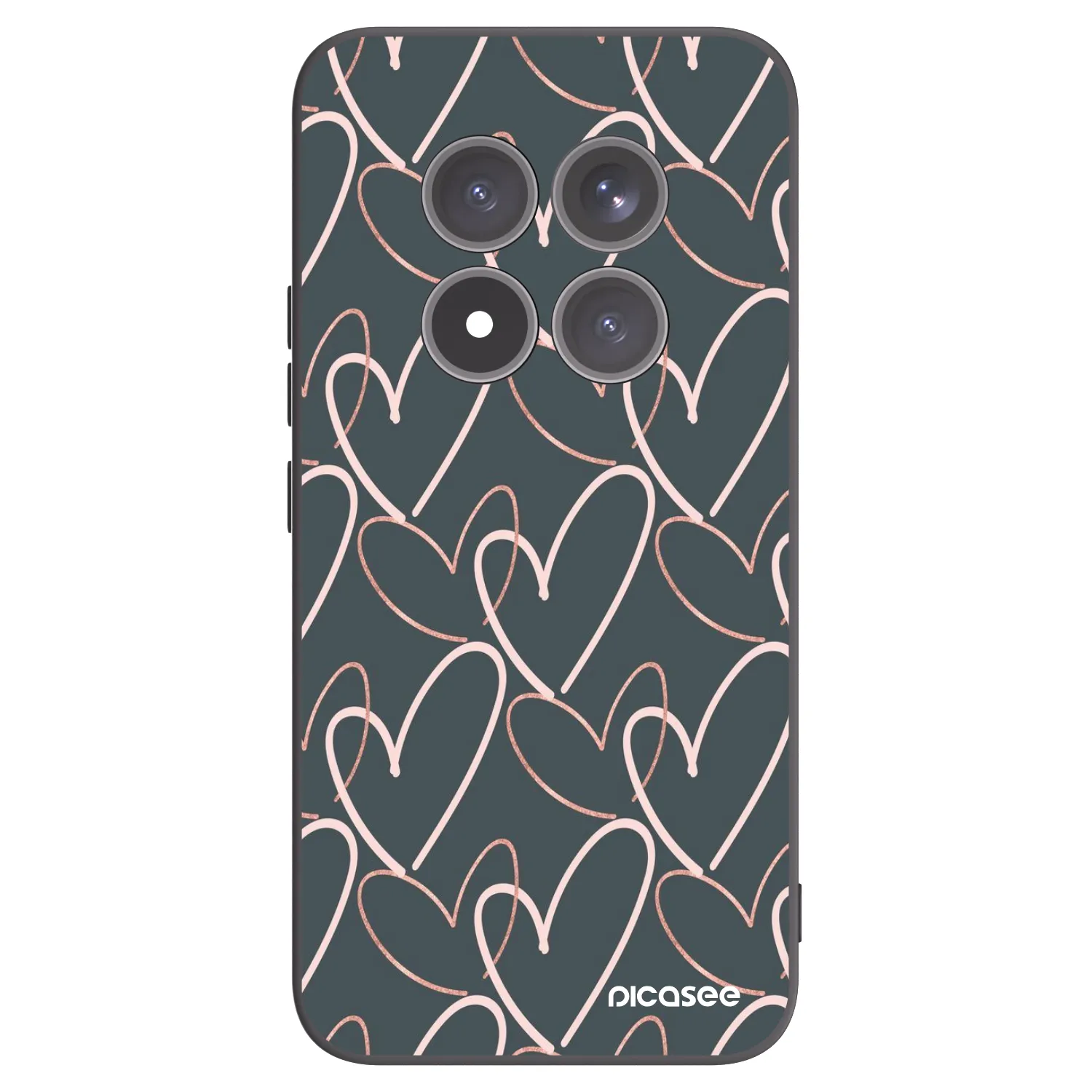 Picasee silikonowe czarne etui na Xiaomi Redmi Note 15 Pro+ - Lots of love