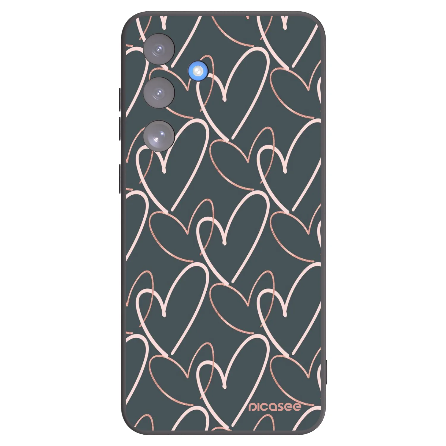 Picasee silikonowe czarne etui na Samsung Galaxy S25 FE 5G - Lots of love
