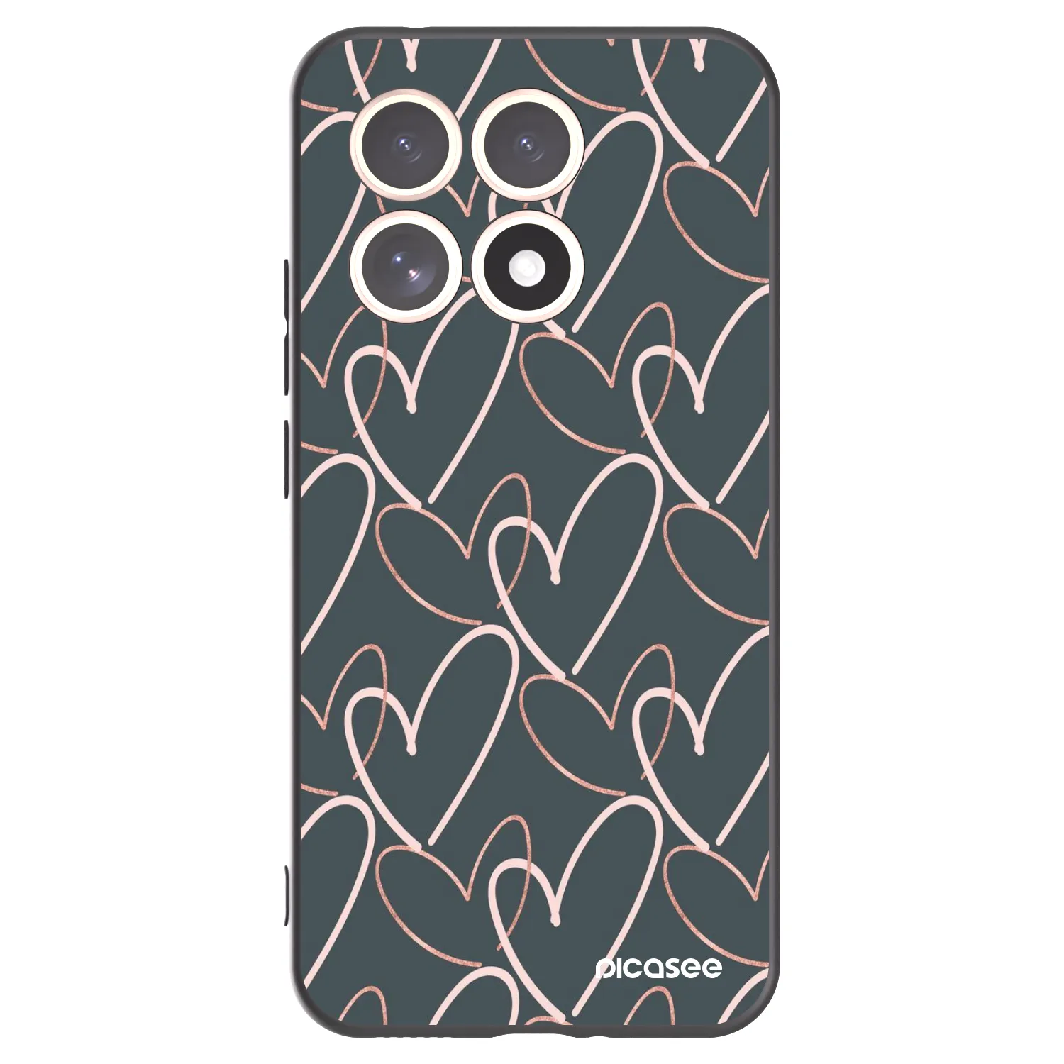 Picasee silikonowe czarne etui na Xiaomi 15T - Lots of love