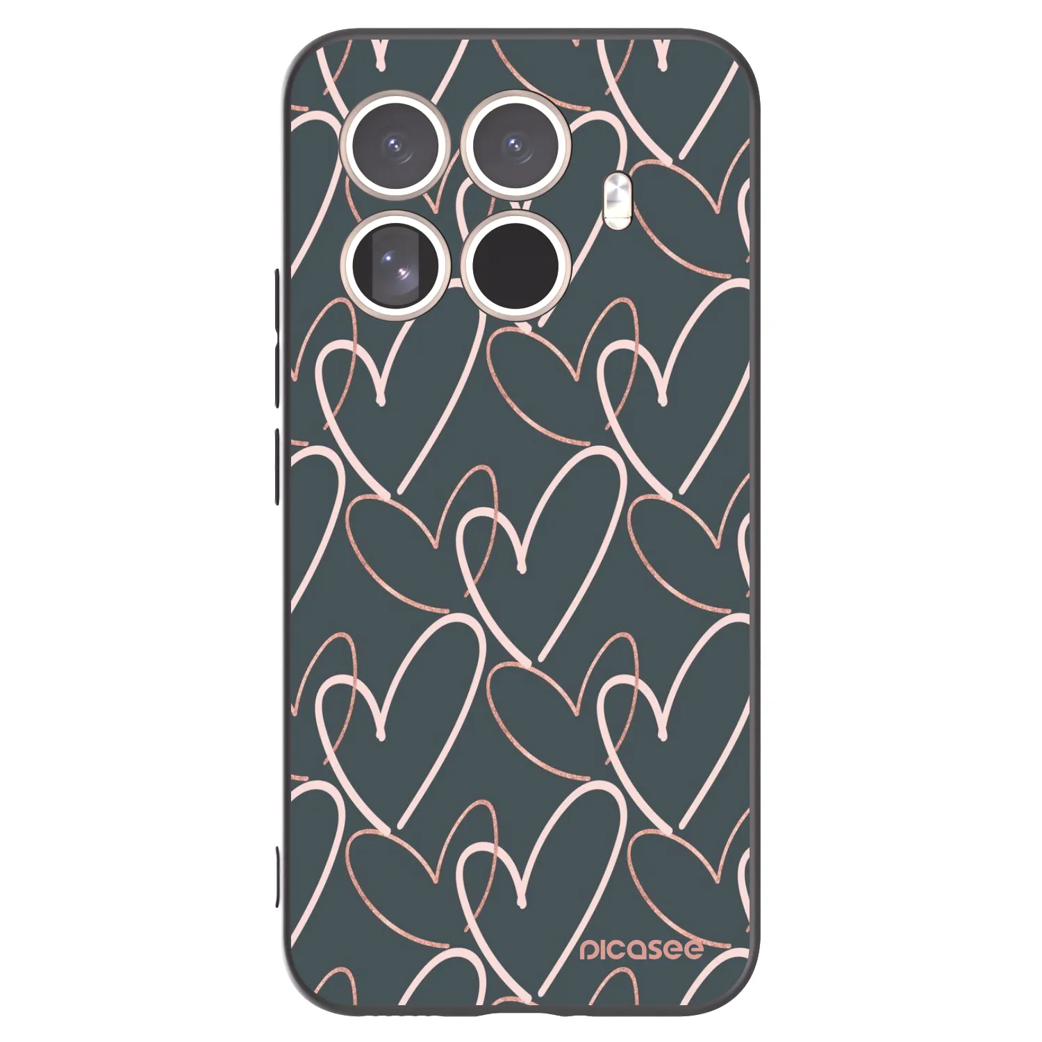 Picasee silikonowe czarne etui na Xiaomi 15T Pro - Lots of love