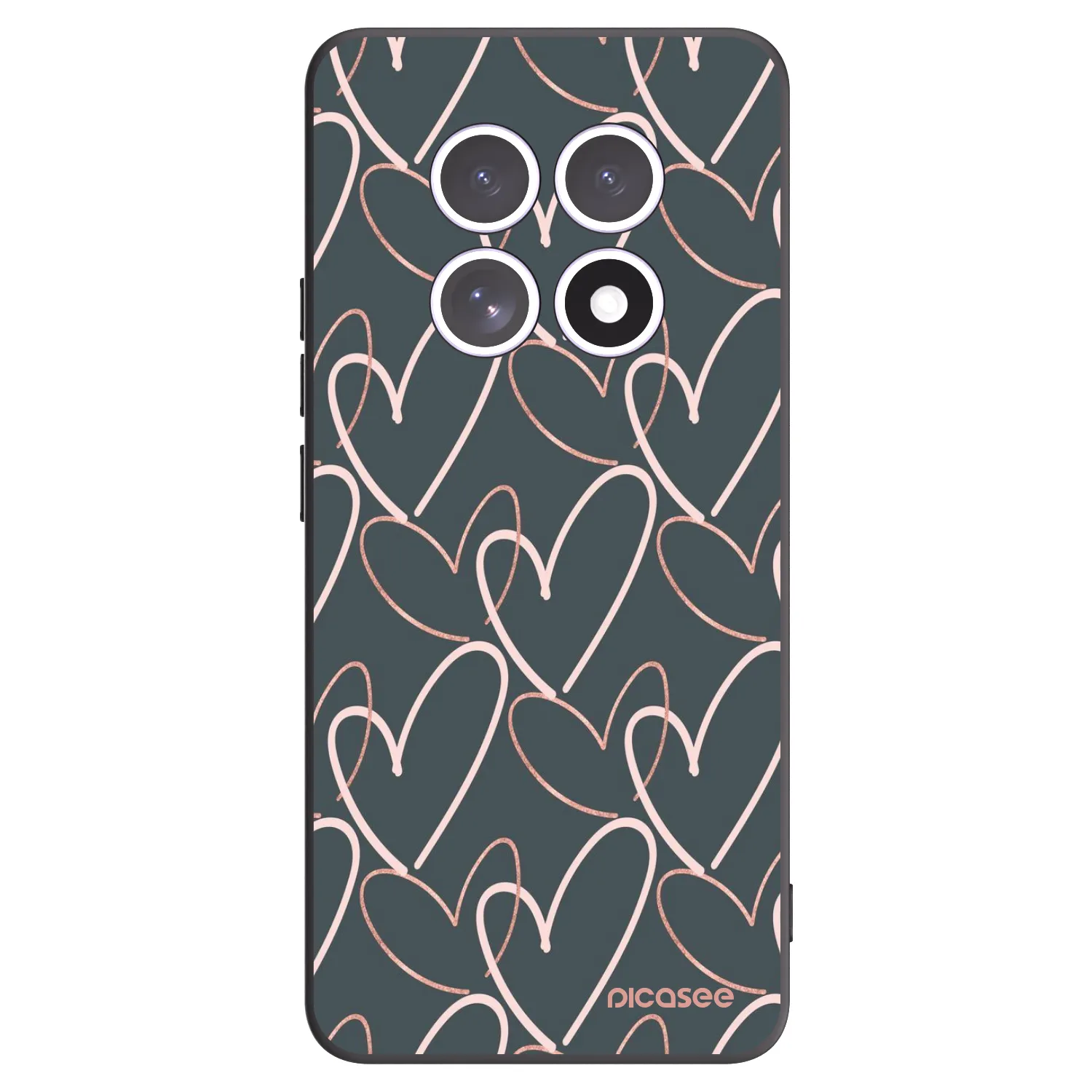 Picasee silikonowe czarne etui na Xiaomi Redmi Note 15 4G - Lots of love