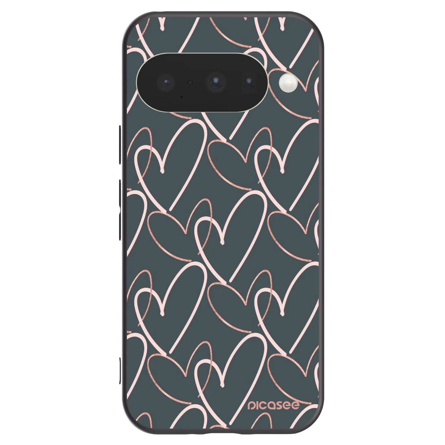 Picasee silikonowe czarne etui na Google Pixel 10 - Lots of love