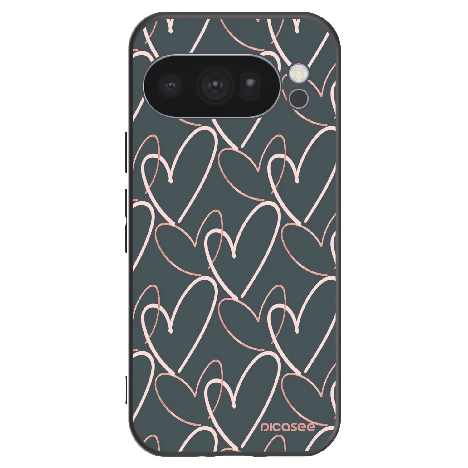 Picasee silikonowe czarne etui na Google Pixel 10 Pro - Lots of love