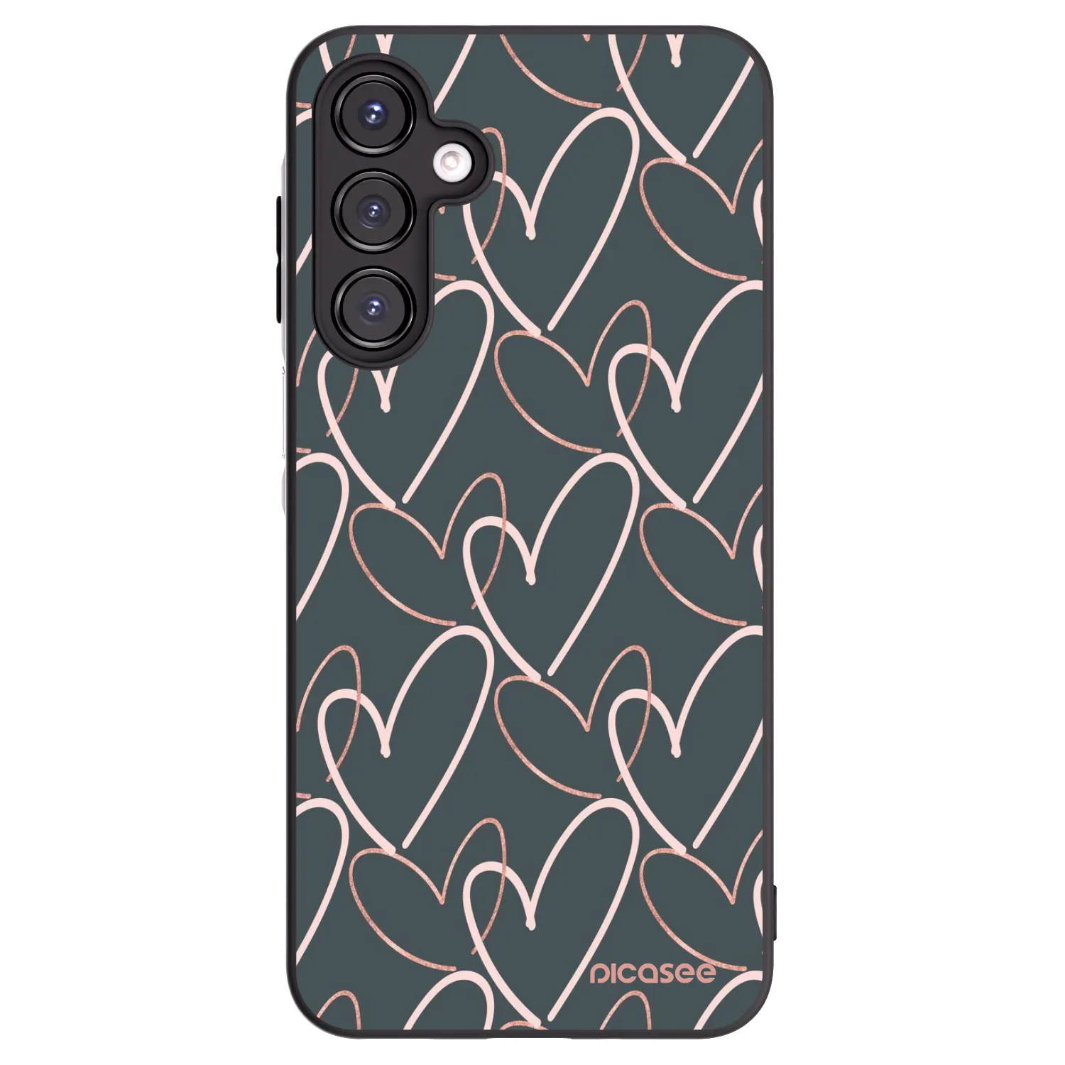 Picasee silikonowe czarne etui na Samsung Galaxy A16 4G - Lots of love