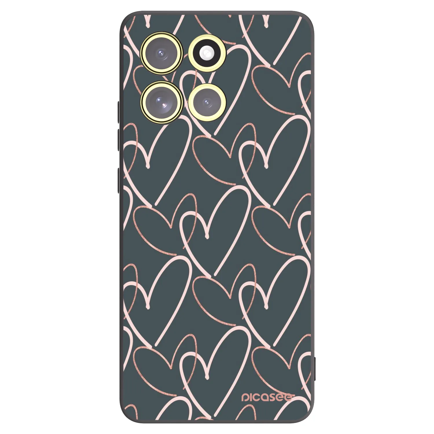 Picasee silikonowe czarne etui na Motorola Moto G86 Power 5G - Lots of love