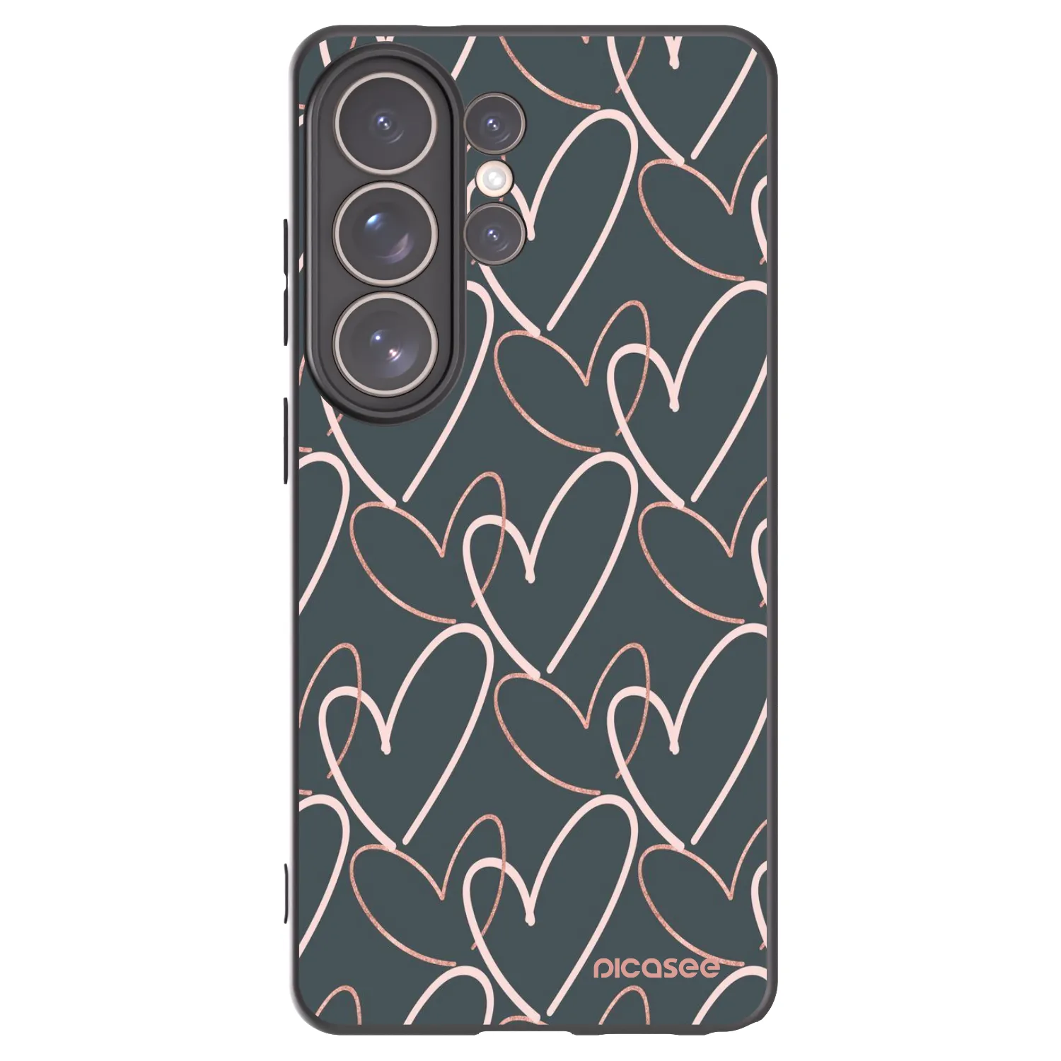 Picasee silikonowe czarne etui na Samsung Galaxy S26 Ultra - Lots of love