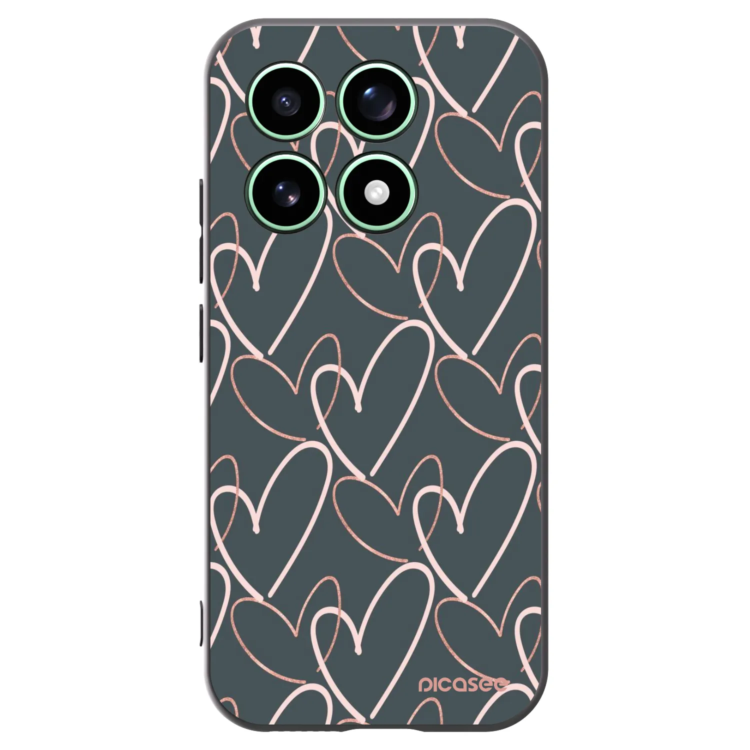 Picasee silikonowe czarne etui na Xiaomi 17 - Lots of love