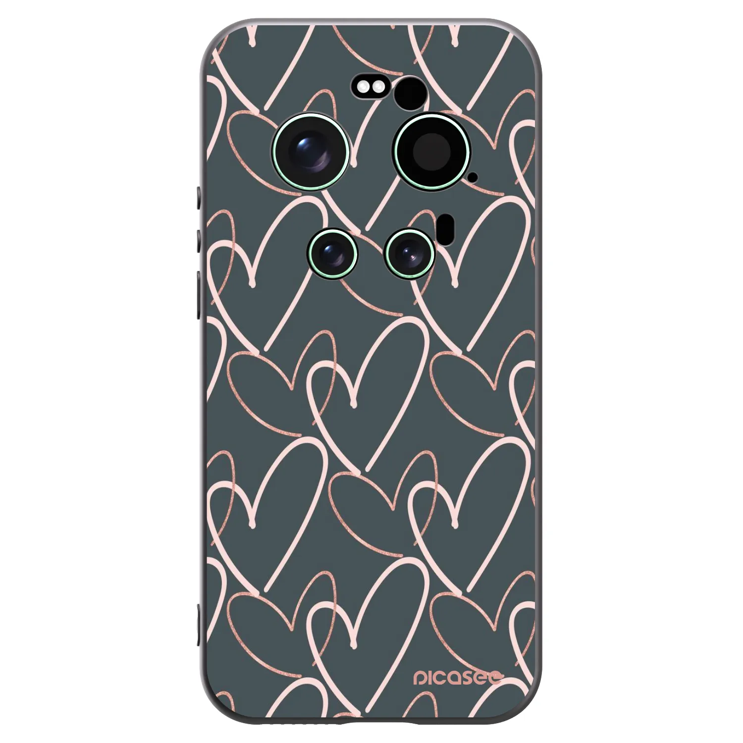 Picasee silikonowe czarne etui na Xiaomi 17 Ultra - Lots of love