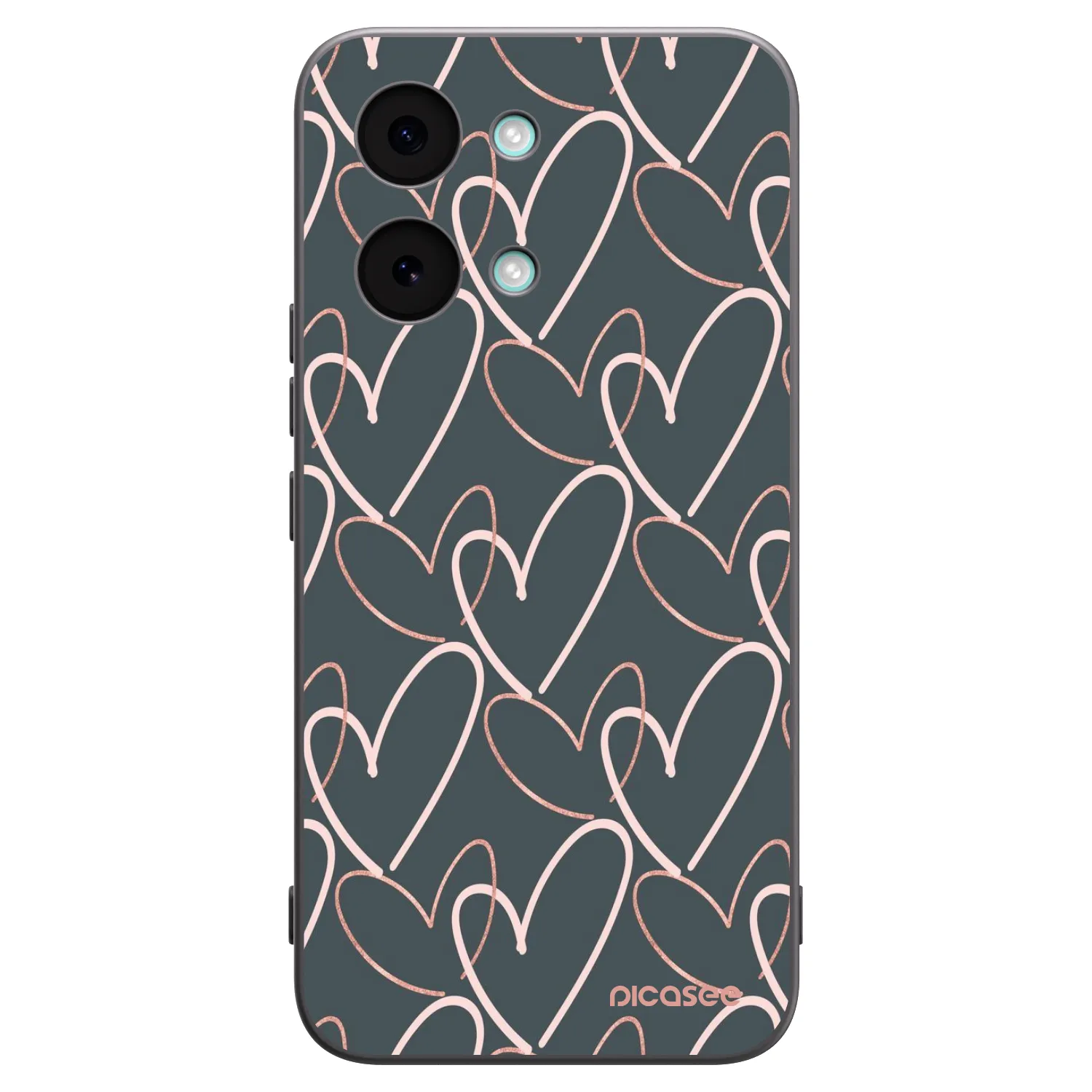 Picasee silikonowe czarne etui na Xiaomi Poco X8 Pro Max - Lots of love