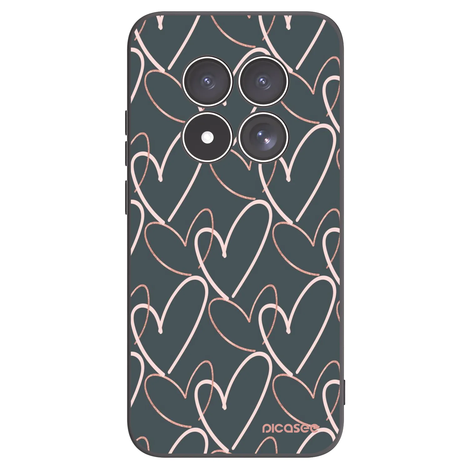 Picasee silikonowe czarne etui na Xiaomi Redmi Note 15 Pro 5G - Lots of love