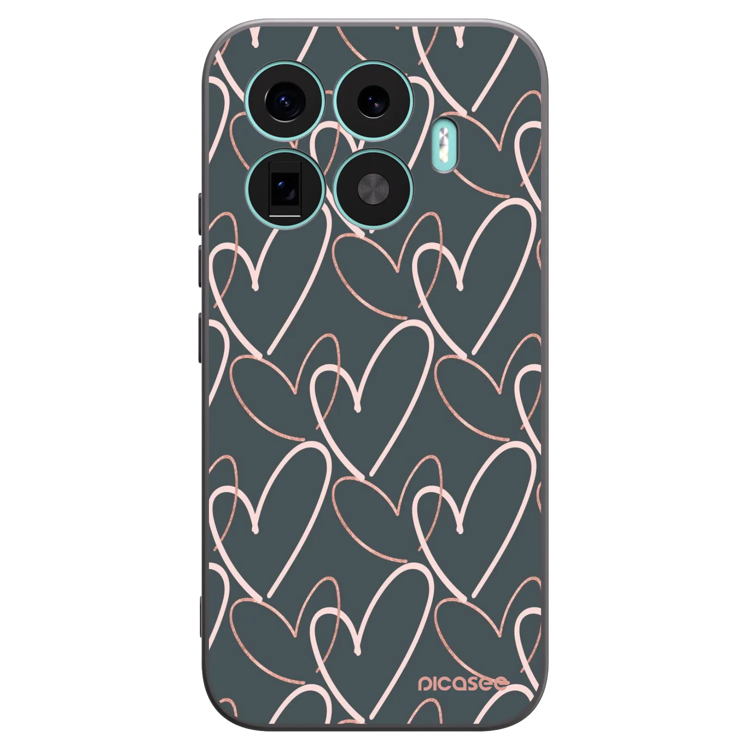 Picasee silikonowe czarne etui na Xiaomi 17T - Lots of love