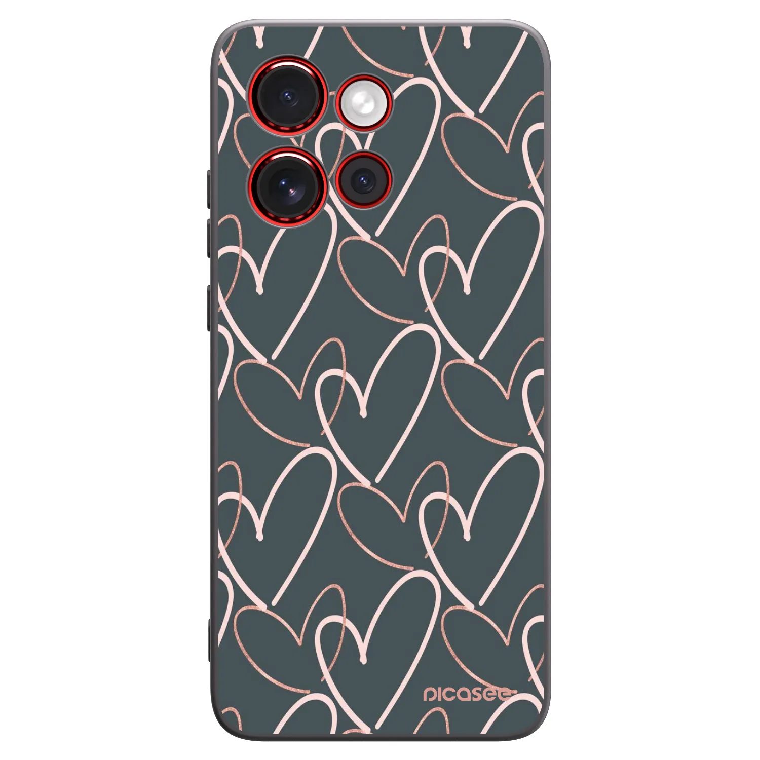 Picasee silikonowe czarne etui na Motorola Edge 60 Neo 5G - Lots of love