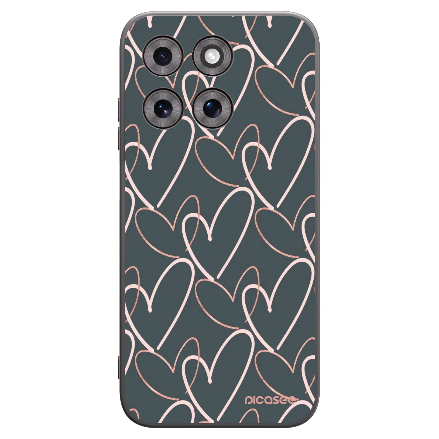 Picasee silikonowe czarne etui na Motorola Moto G77 - Lots of love