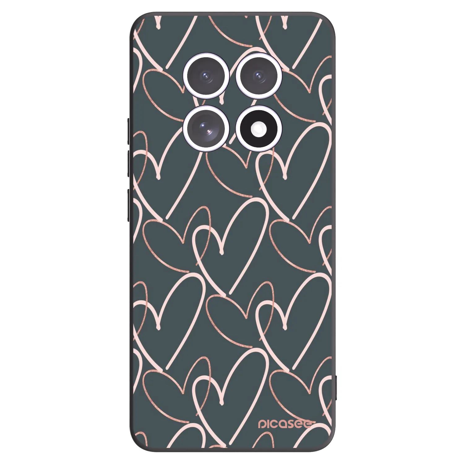 Picasee silikonowe czarne etui na Xiaomi Redmi Note 15 5G - Lots of love